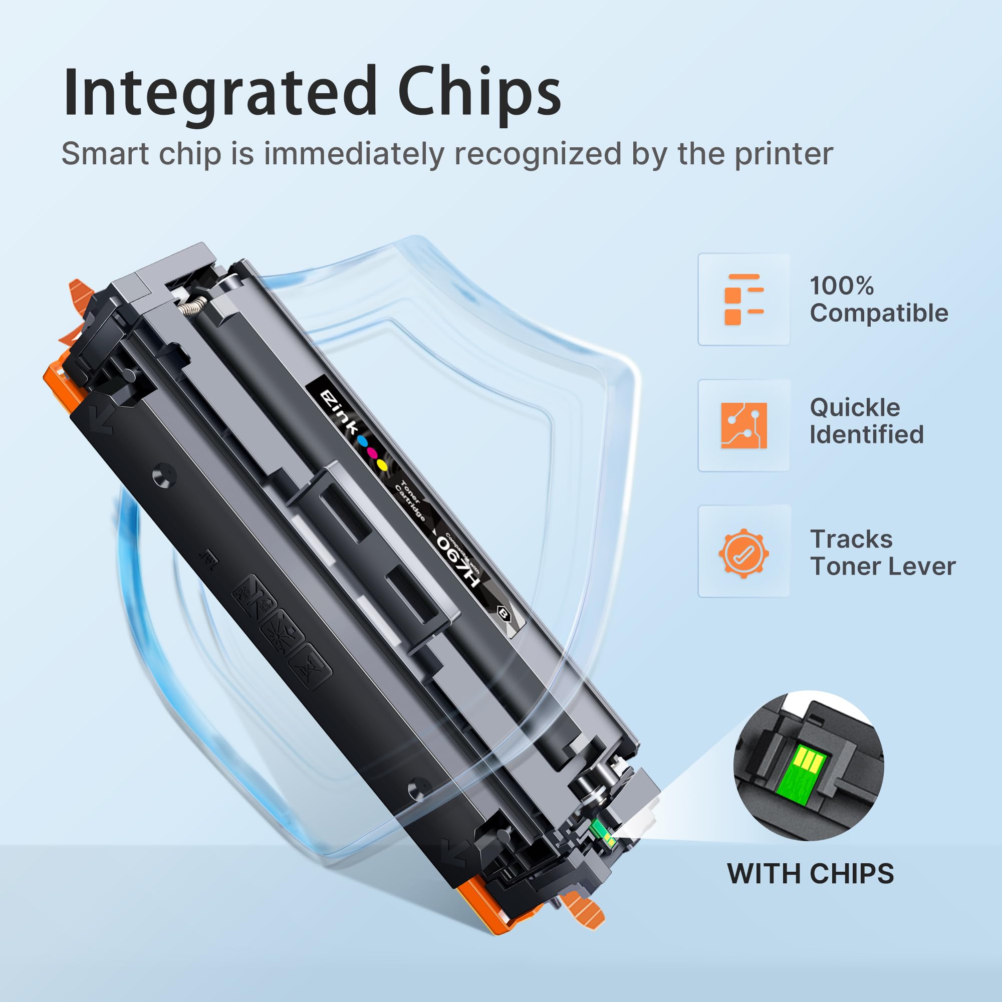 E-Z Ink 067H 067 Black Toner Cartridge Replacement for Canon 067 067H CRG-067 Toner High Yield to use with Canon ImageCLASS MF656CDW LBP632Cdw MF654CDW MF653Cdw LBP633CDW Printer with Chip (2 Pack) - Image 4