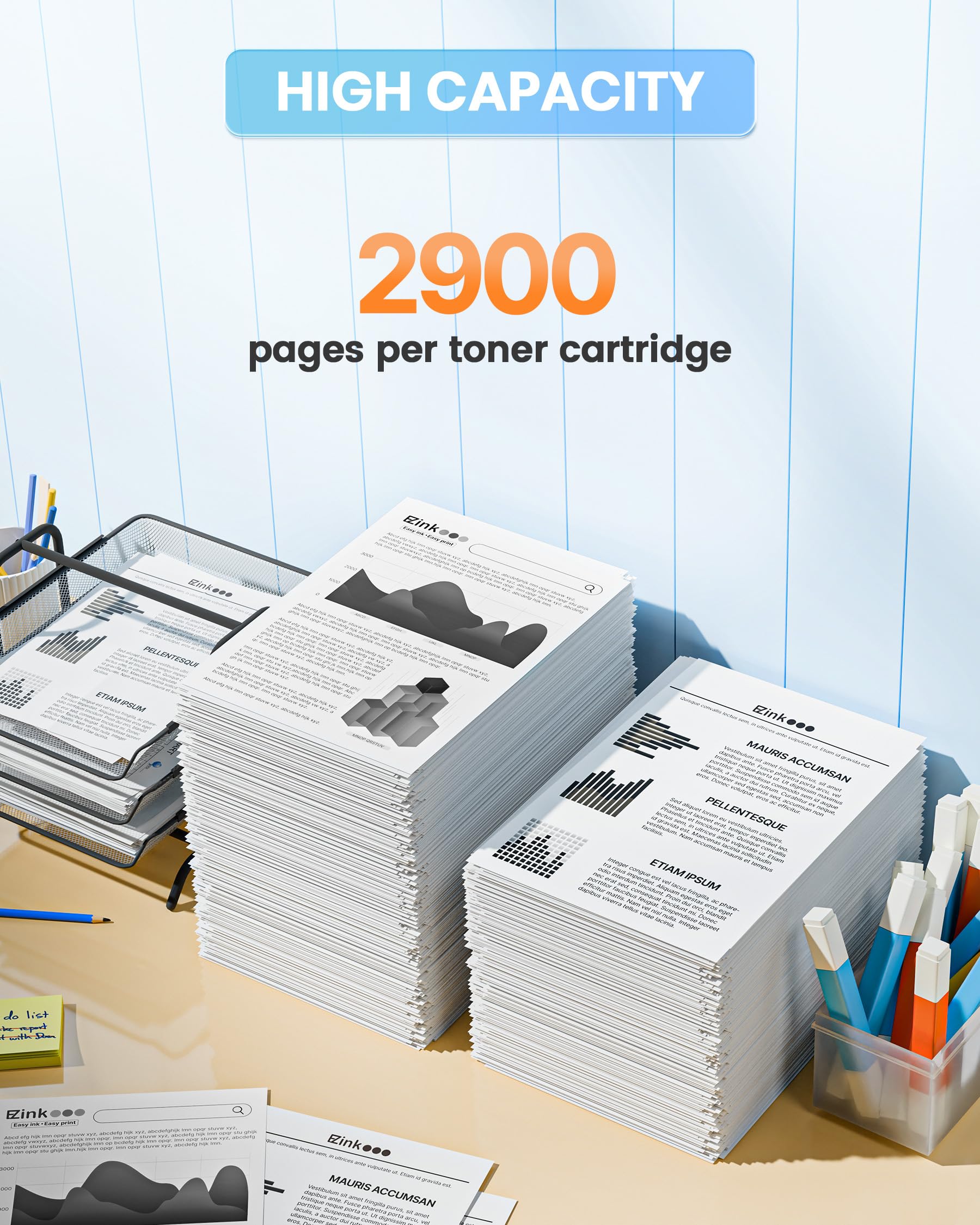 E-Z Ink 148A Toner Cartridge 4001n 4101fdw (with Chip) Replacement for HP 148A Toner Cartridge W1480A 148X W1480X to Use with HP LaserJet Pro 4001n 4101fdw 4001dn 4001dw 4101fdn 4101dw Printer(2Pack) - Image 5