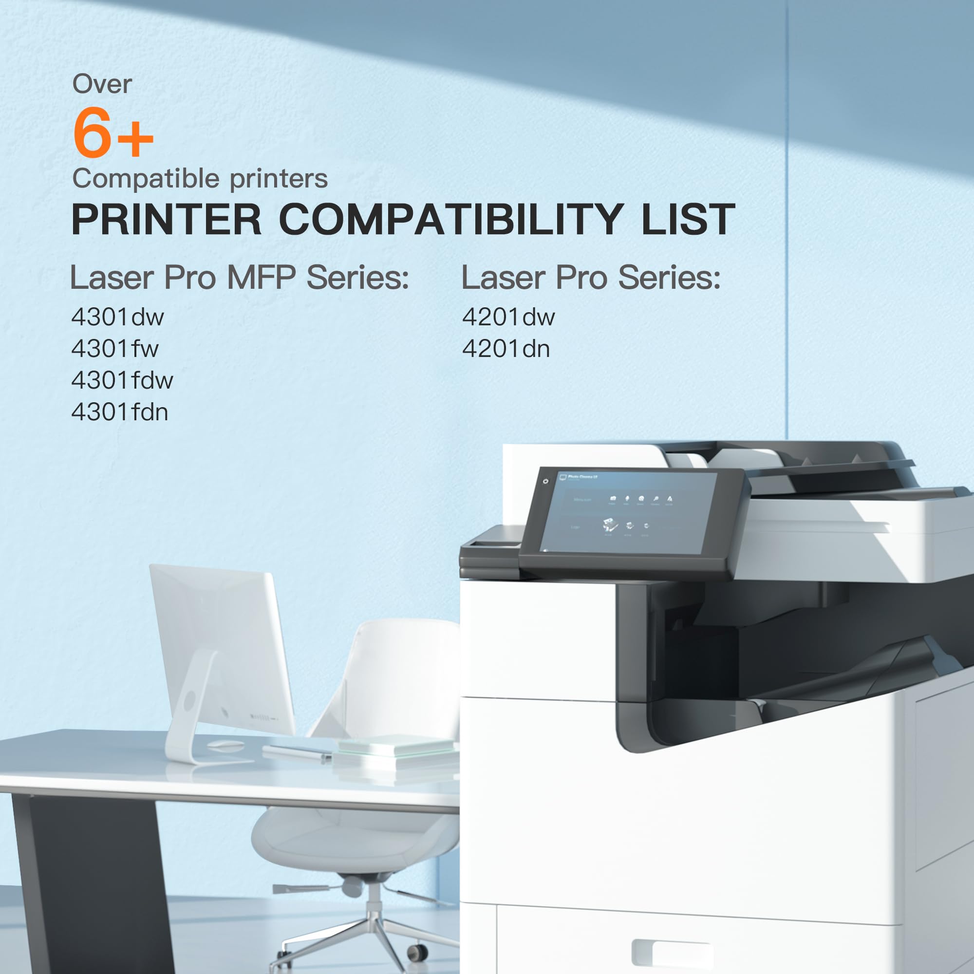 E-Z Ink 210X Toner Cartridges with Chip Compatible for HP 210X Toner Cartridges 4 Pack High Yield 210 X W2100X W2100A to Use with Color Laser Pro MFP 4301fdw 4301fdn 4301dw Pro 4201dn 4201dw (BCYM) - Image 3