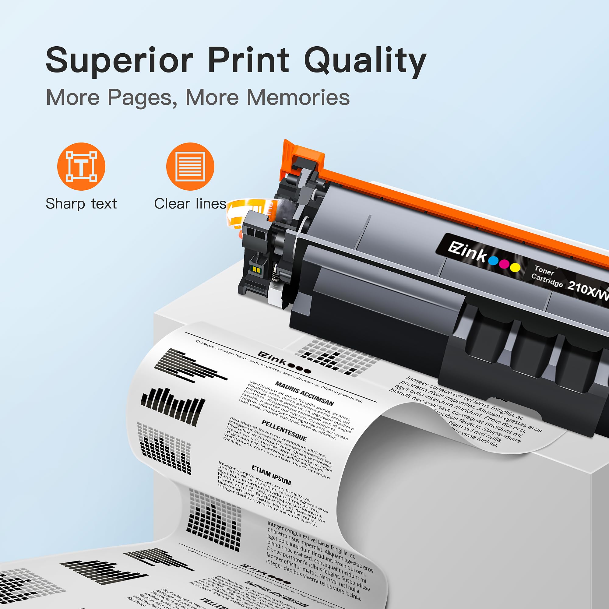 E-Z Ink 210X Toner Cartridges with Chip Compatible for HP 210X Toner Cartridges 4 Pack High Yield 210 X W2100X W2100A to Use with Color Laser Pro MFP 4301fdw 4301fdn 4301dw Pro 4201dn 4201dw (BCYM) - Image 4