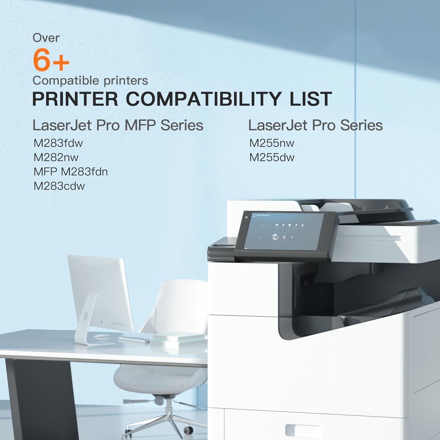 E-Z Ink Compatible 206A (with Chip) Replacement for HP 206A Toner Cartridges 4 Pack 206X to Use with Color Laserjet Pro MFP M283fdw M283cdw M283fdn M282nw Pro M255dw M255nw M283 M255 W2110A High Yield - Image 2