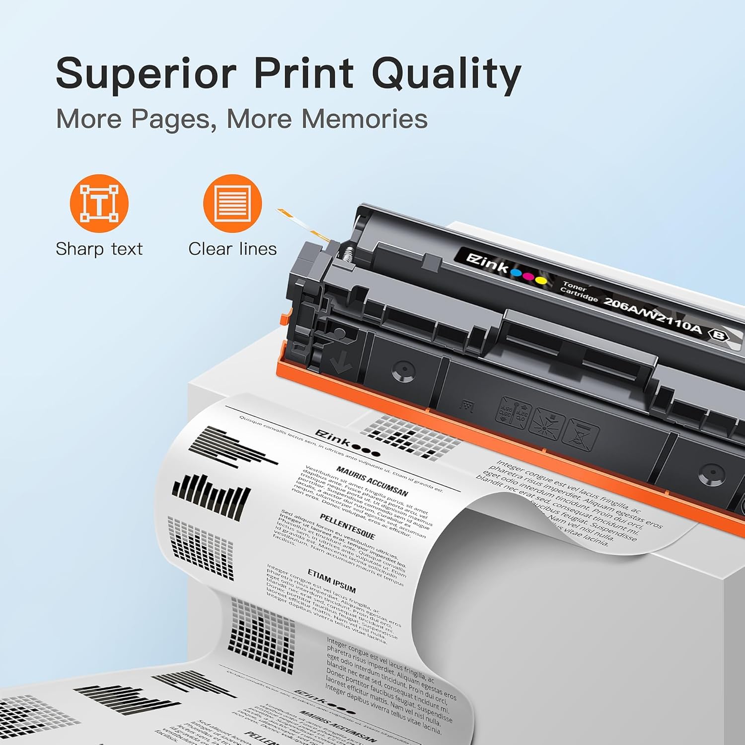 E-Z Ink Compatible 206A (with Chip) Replacement for HP 206A Toner Cartridges 4 Pack 206X to Use with Color Laserjet Pro MFP M283fdw M283cdw M283fdn M282nw Pro M255dw M255nw M283 M255 W2110A High Yield - Image 3