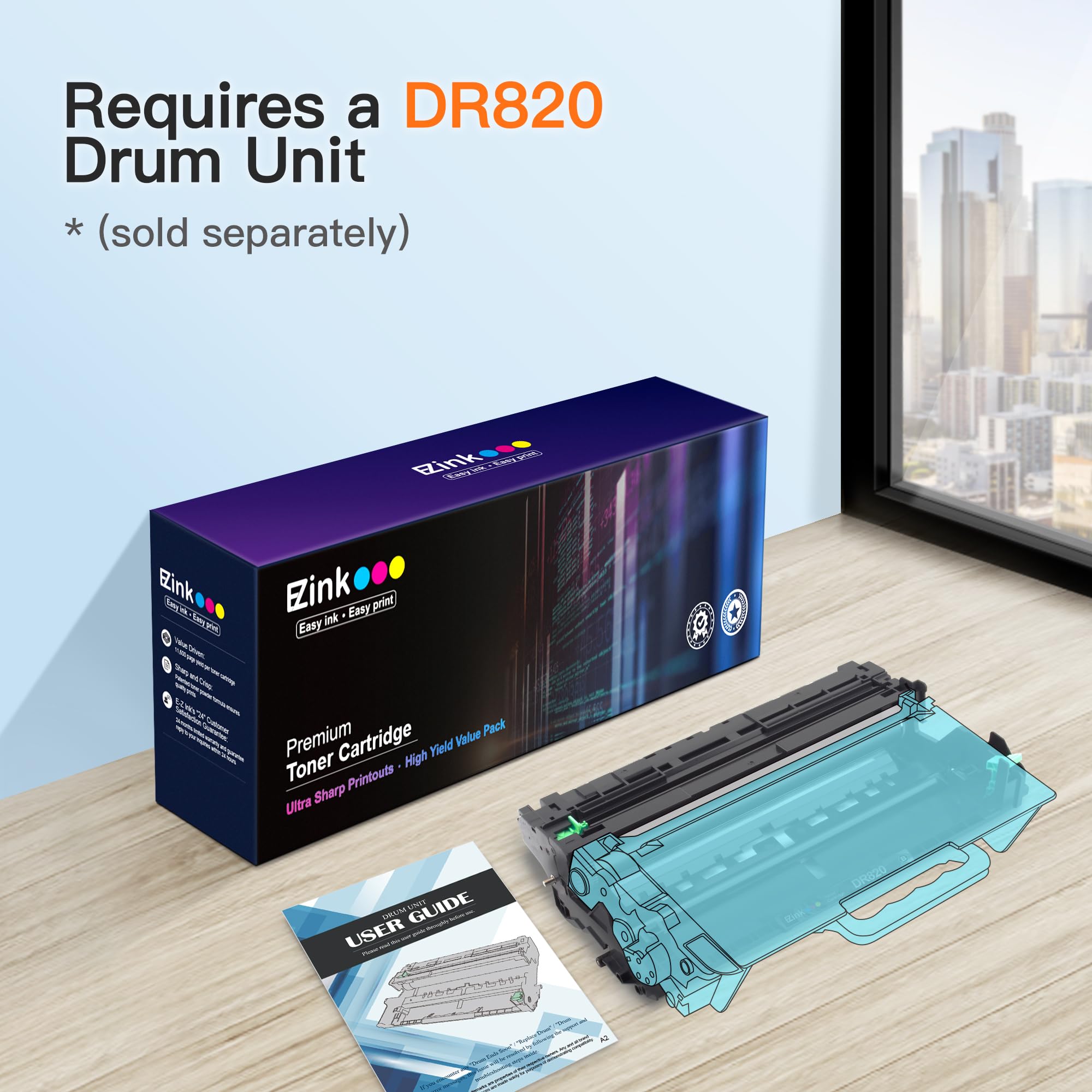 E-Z Ink Compatible Drum Unit Replacement for Brother DR 820 DR820 DR-820 Compatible with MFC-L5900DW HL-L6200DW HL-L5100DN MFC-L5800DW MFC-L5700DW HL-L5200DWT MFC-L6700DW HL-L5200DW (2 Drum Unit) - Image 7