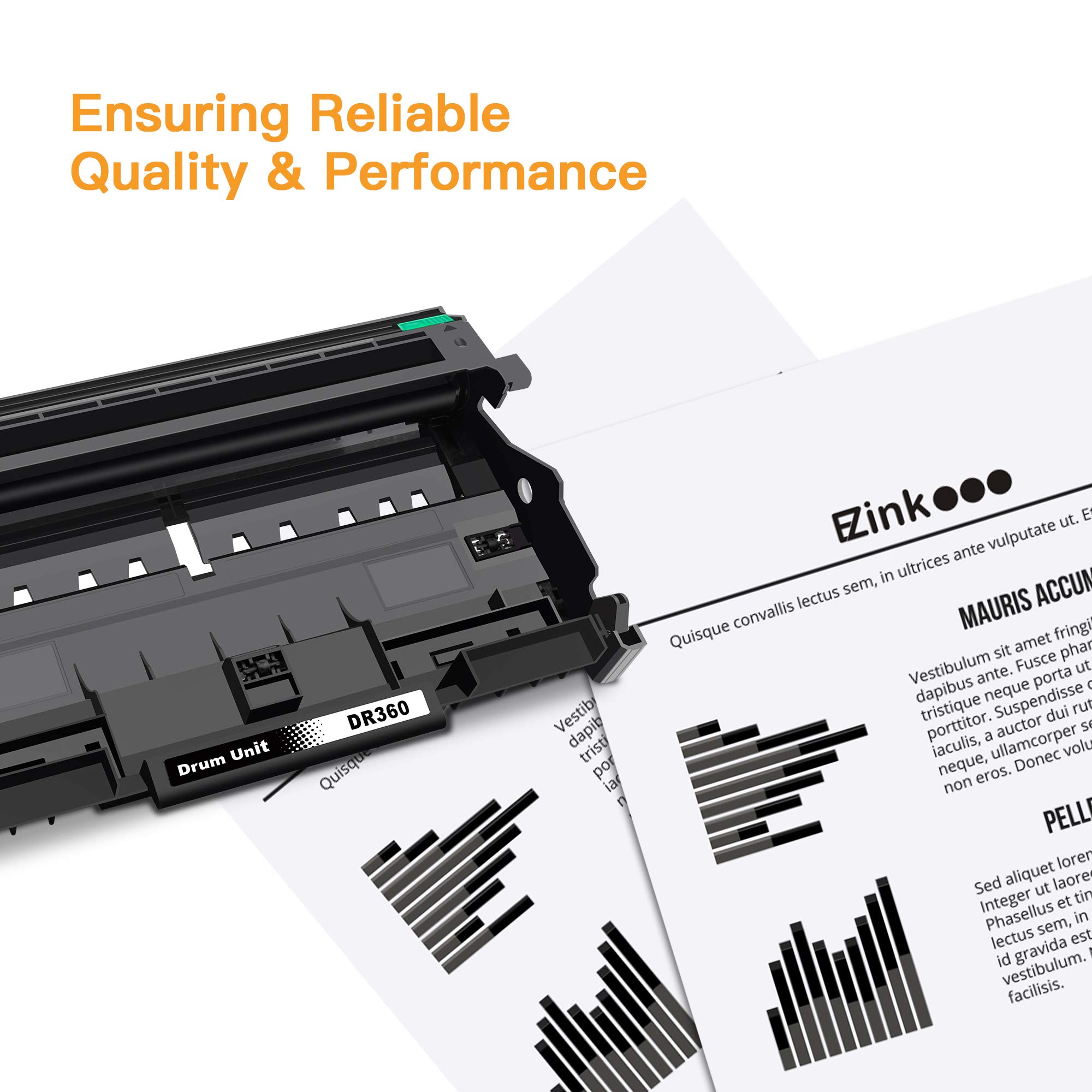 E-Z Ink Compatible Drum Unit Replacement for Brother DR360 DR 360 to use with DCP-7040 DCP-7030 MFC-7840W MFC-7340 MFC-7440N HL-2140 HL-2170W HL-2150N (1 Drum Unit) - Image 7