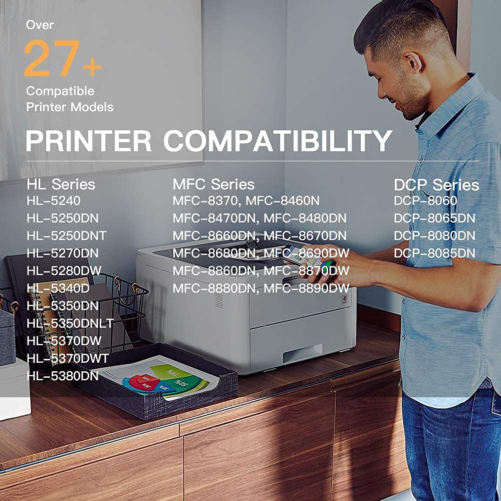 E-Z Ink Compatible Drum Unit Replacement for Brother DR520 DR620 Compatible with DCP-8065DN DCP-8060 HL-5240 HL-5250DN HL-5340D HL-5370DW MFC-8890DW MFC-8460N Printer (1 Drum Unit, 1 Pack) - Image 5