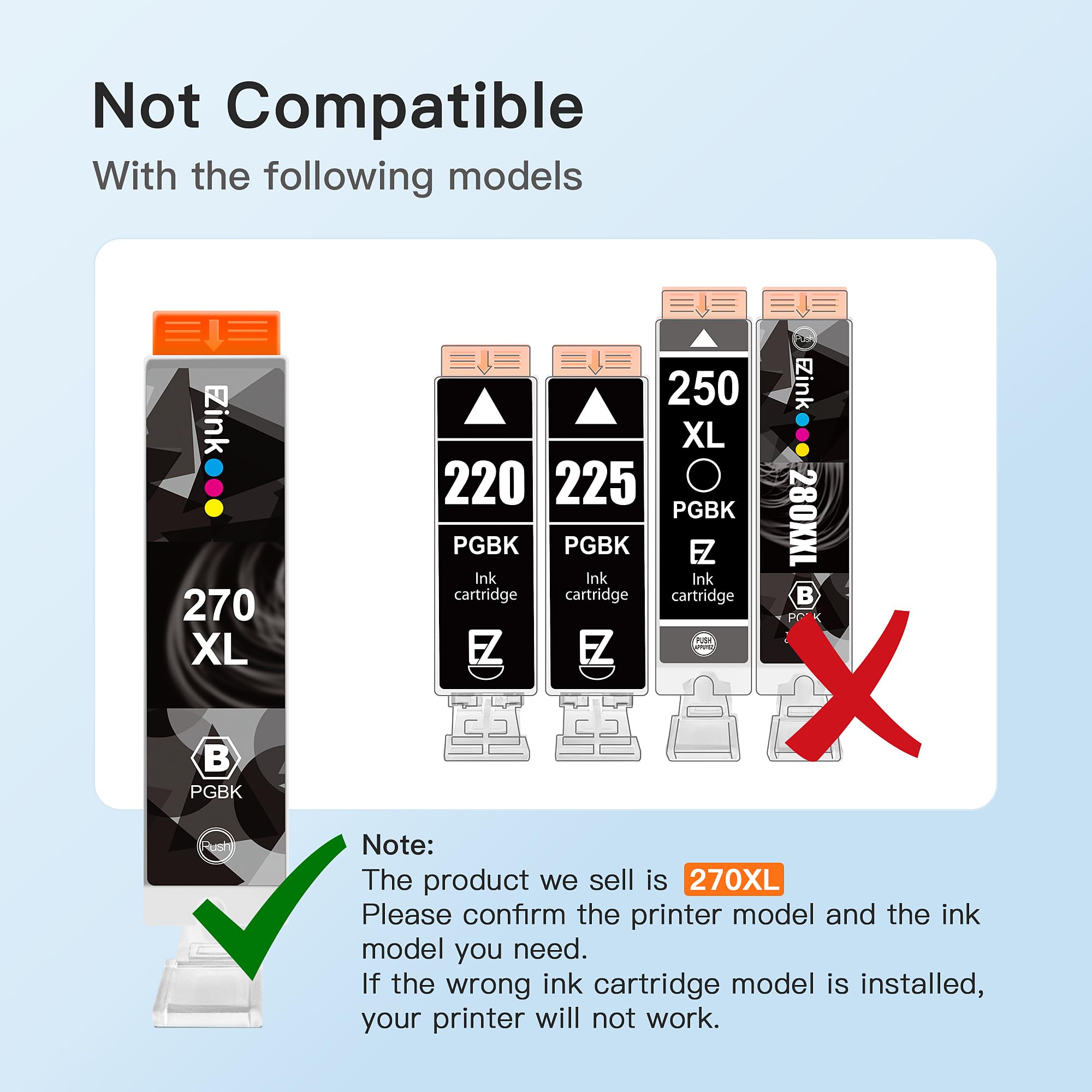 E-Z Ink Compatible Ink Cartridge Replacement for Canon CLI-271XL CLI 271 XL Compatible with PIXMA TS8020 TS9020 MG7720 Printer (Gray, 3 Pack) - Image 6