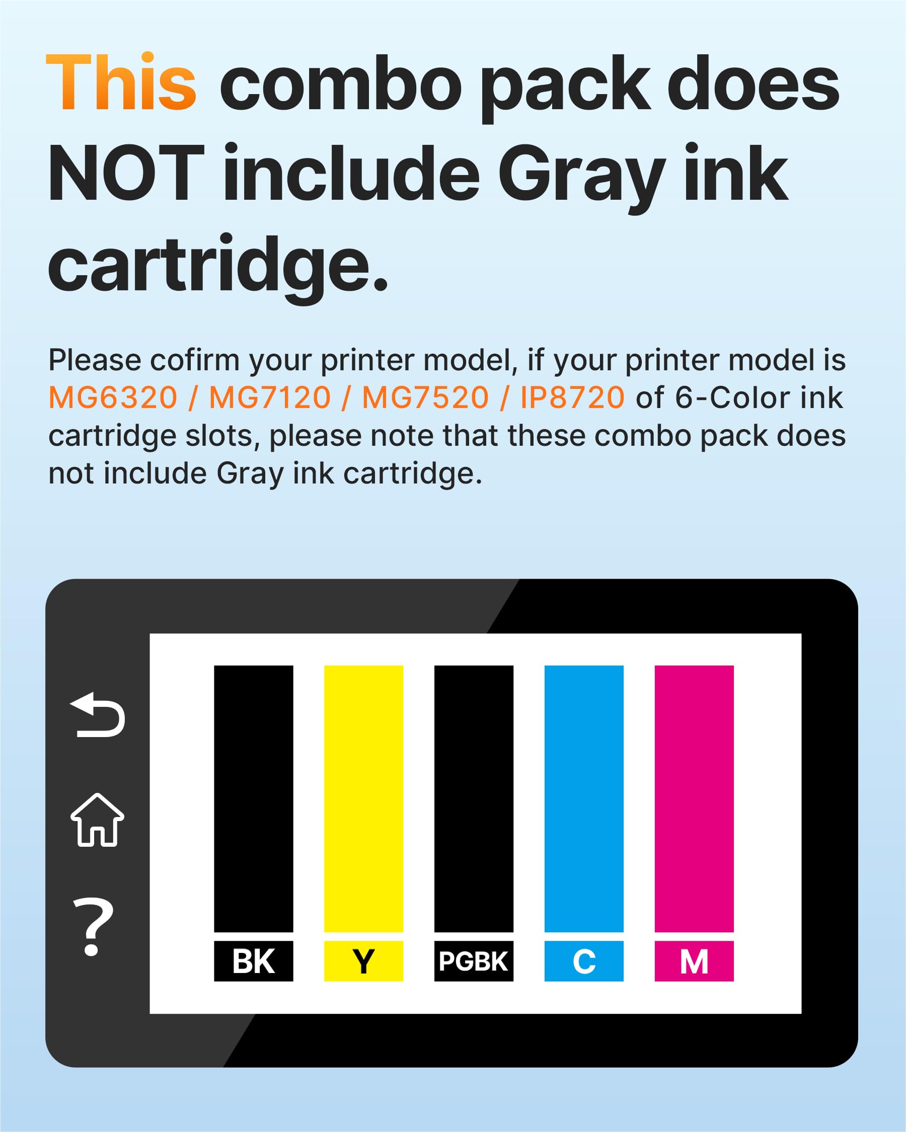 E-Z Ink Compatible Ink Cartridge Replacement for Canon PGI-250XL PGI 250 XL CLI-251XL CLI 251 XL to use with PIXMA MX922 MG5520 (1 Large Black, 1 Cyan, 1 Magenta, 1 Yellow, 1 Small Black) 5 Pack - Image 5