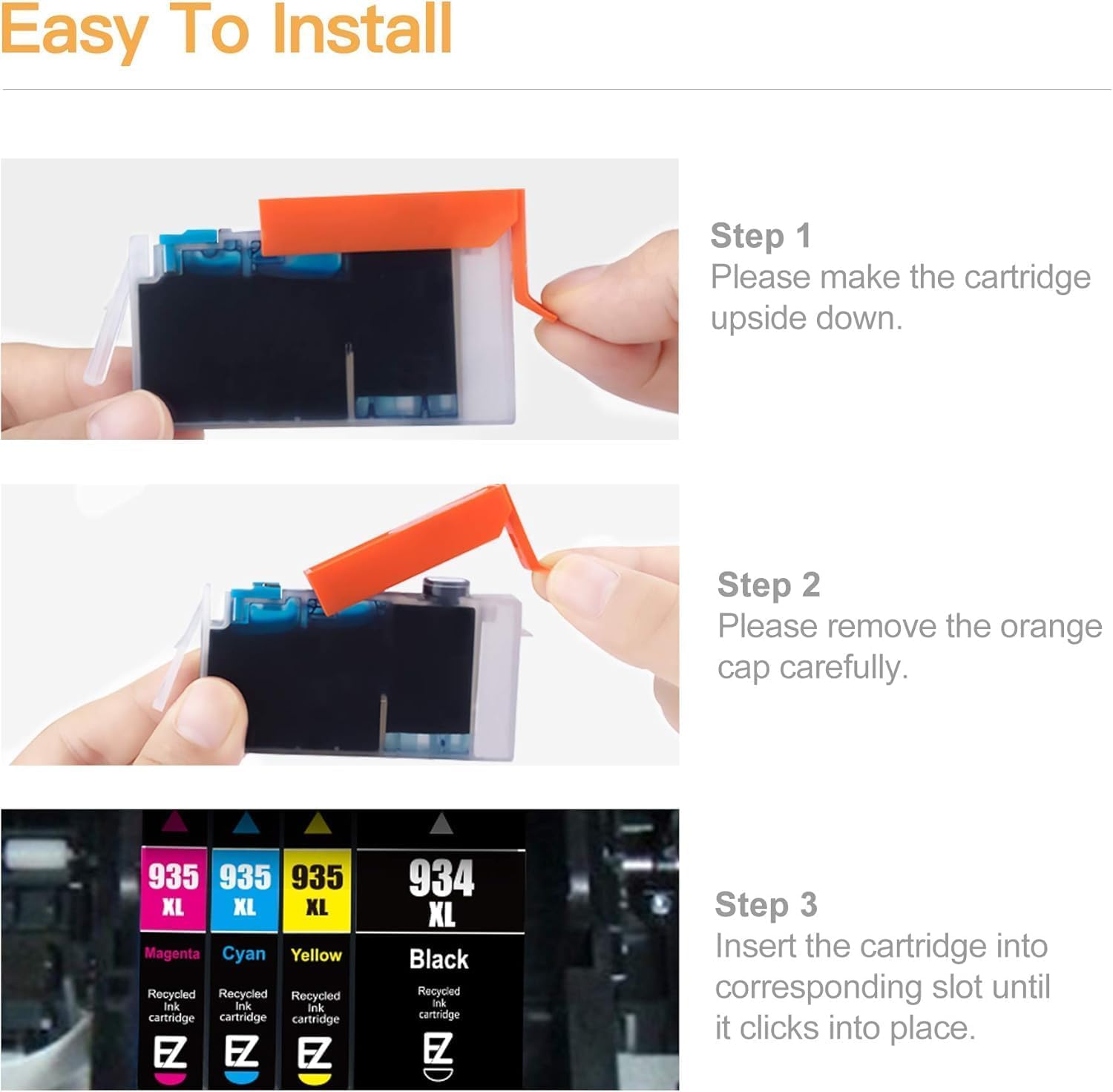 E-Z Ink Compatible Ink Cartridge Replacement for HP 934 934XL 934 XL High Yield to use with HP Officejet 6800 6812 6815 6825 6822 6820 OfficeJet Pro 6230 6830 6200 6835 Printer (2 Black) - Image 6