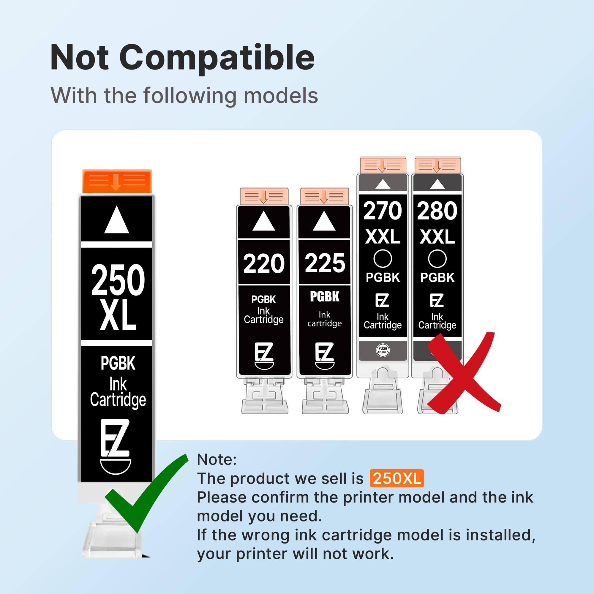 E-Z Ink Compatible Ink Cartridges Replacement for Canon 250 251 XL PGI-250XL CLI-251XL to use with PIXMA MX922 MX920 IX6820 MG5520 MG7520 IP8720 MG6620 MG6320 MG7120 (15 Pack) - Image 7