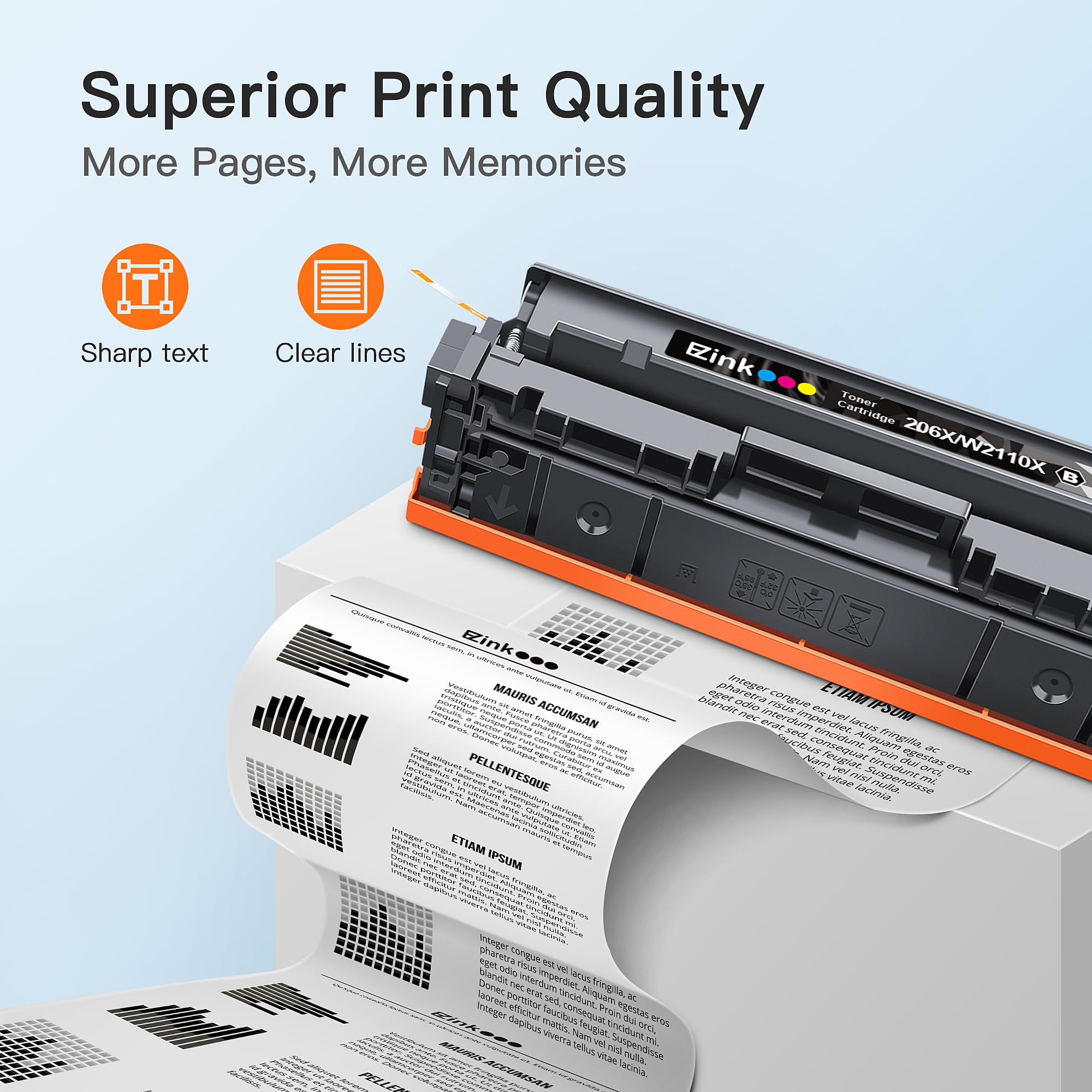 E-Z Ink Compatible Replacement for Toner Cartridge for HP 206X 206A Toner Cartridges 2 Black High Yield to Use with HP Color LaserJet Pro MFP-M283fdw M283cdw Pro M255dw M283 M255 (2 Black) - Image 3