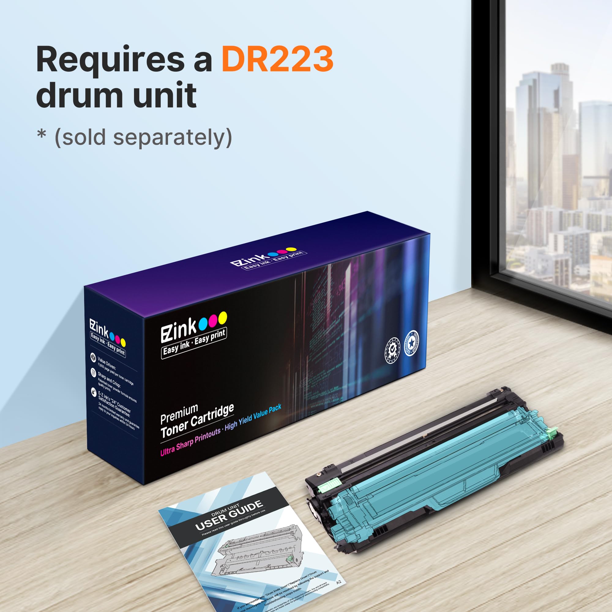 E-Z Ink Compatible Toner Cartridge Replacement for Brother TN227 TN-227 TN227bk TN223bk TN223 use with MFC-L3770CDW MFC-L3750CDW HL-L3230CDW HL-L3290CDW HL-L3210CW MFC-L3710CW (1 Black) - Image 7