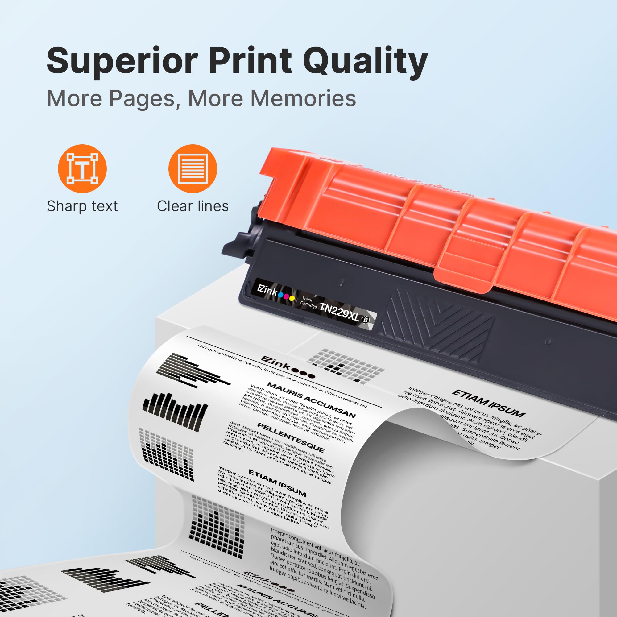 E-Z Ink Compatible Toner Cartridge Replacement for Brother TN229XL Toner Cartridges TN229XL Black High Yield to use with Brother MFC-L3780CDW HL-L3280CDW MFC-L3720CDW HL-L3220CDW with Chip (2 Black) - Image 3
