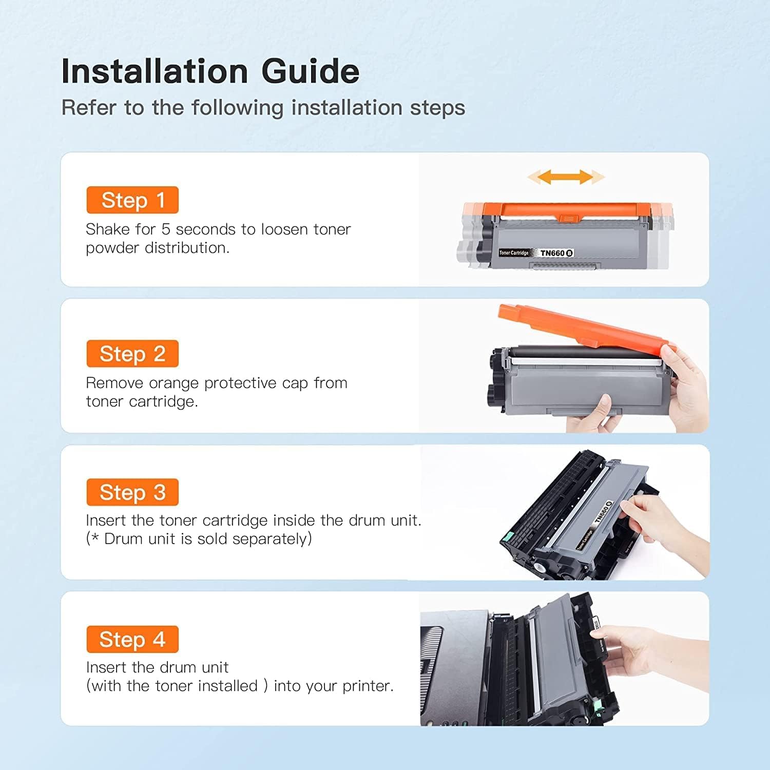 E-Z Ink Compatible Toner Cartridge Replacement for Brother TN660 TN630 High Yield to use with HL-L2300D HL-L2380DW HL-L2320D DCP-L2540DW HL-L2340DW HL-L2360DW MFC-L2720DW Printer (Black) - Image 4