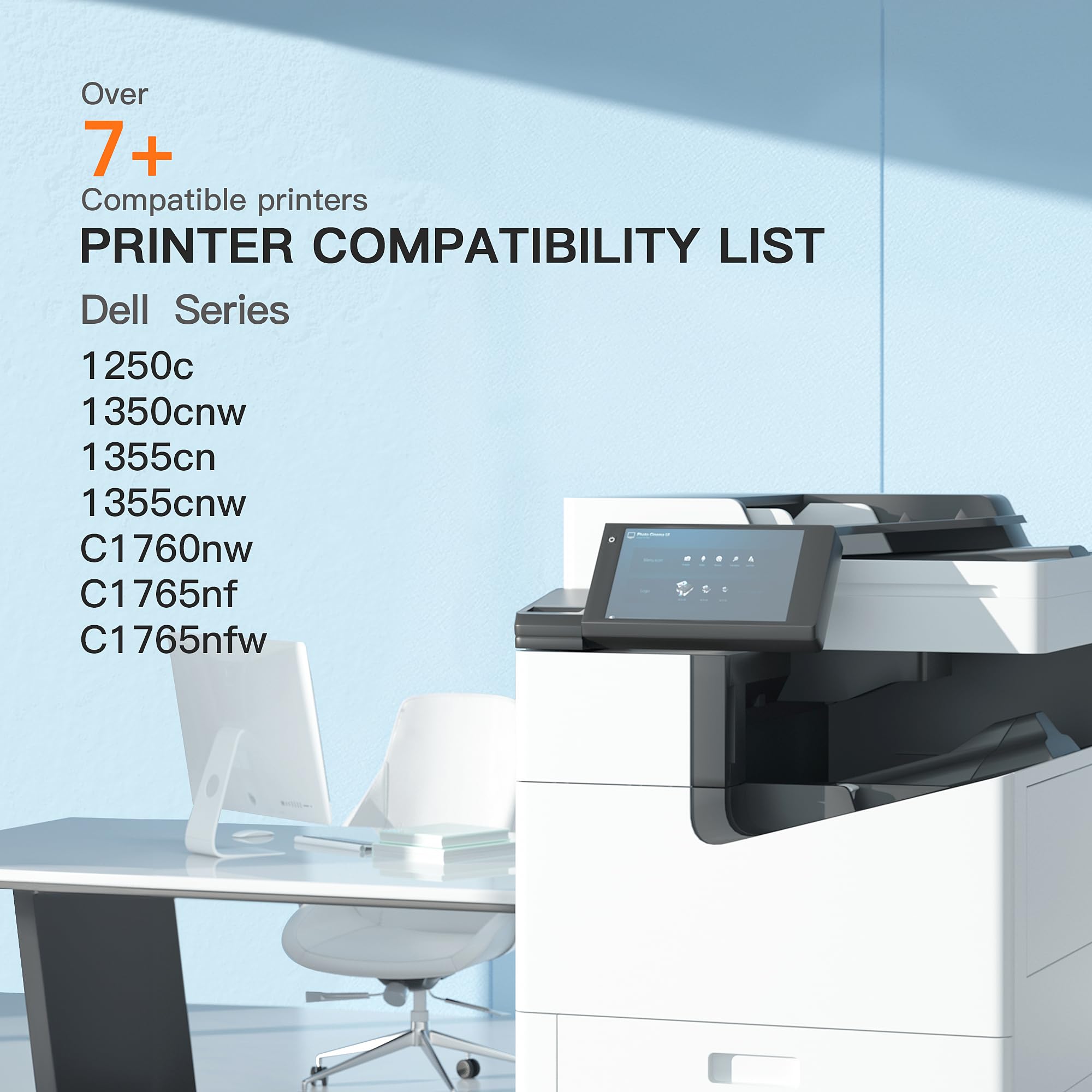 E-Z Ink Compatible Toner Cartridge Replacement for Dell 1250 Toner Cartridge to Use with Dell C1760nw Toner Cartridges Work for C1765nf C1765nfw 1250 1250c 1350cnw 1355cn 1355cnw Laser Printer, 810WH - Image 4