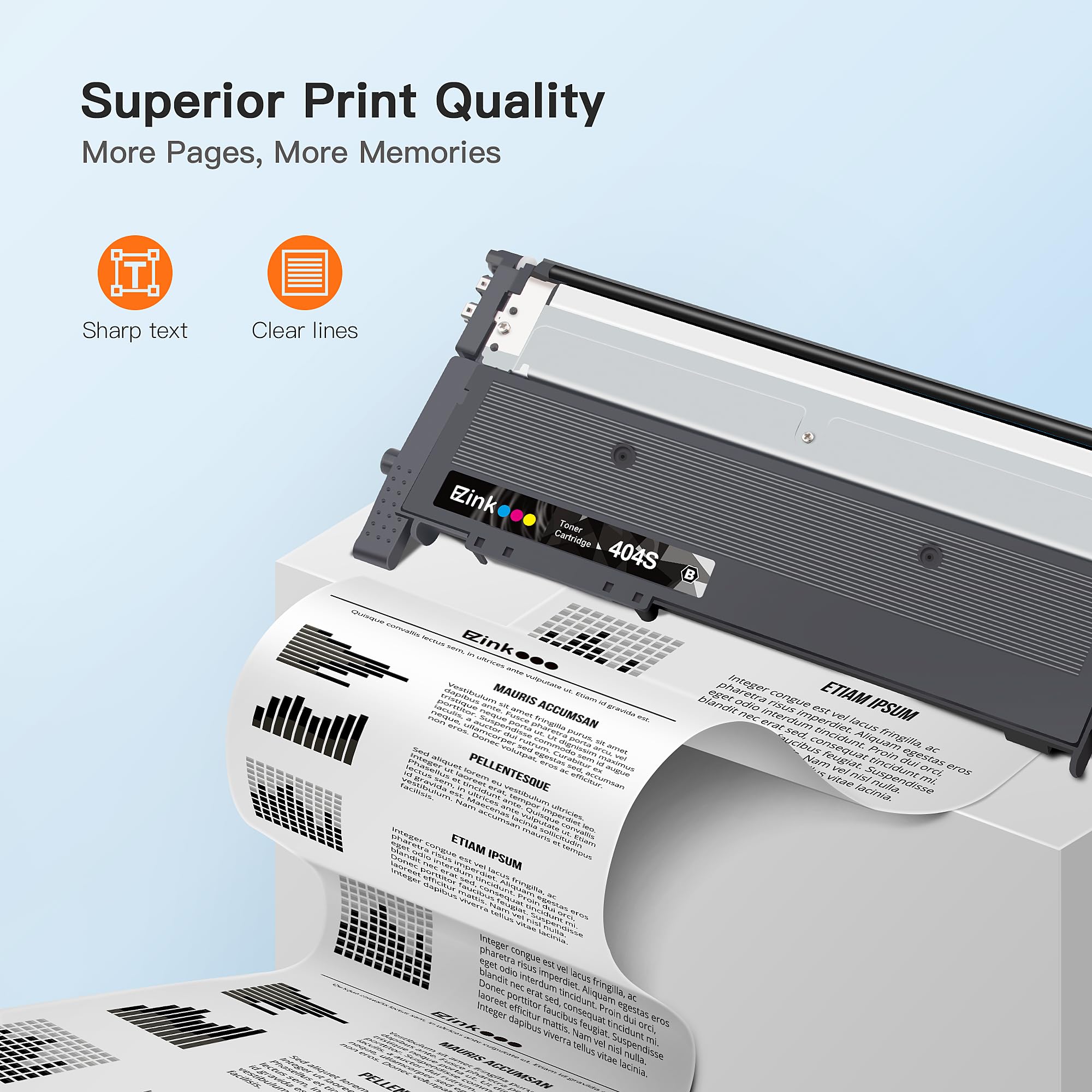 E-Z Ink Compatible Toner Cartridge Replacement for Samsung 404 404S CLT-K404S to use with Xpress C430 C430W C480 C480FW Xpress SL-C430W SL-C480FW Printer Tray (Black, 2 Pack) - Image 4