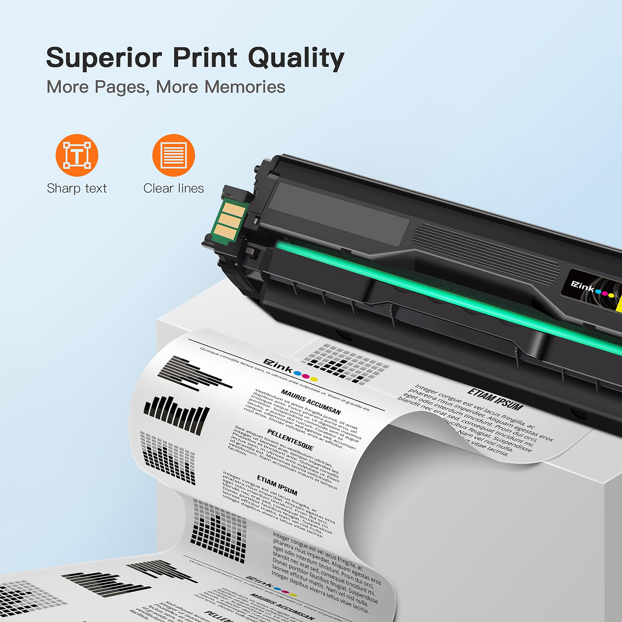 E-Z Ink Compatible Toner Cartridge Replacement for Samsung 504 504S CLT-K504S CLT-504S CLT-M504S CLT-C504S CLT-Y504S to use with SL-C1860FW SL-C1810W CLP-415NW CLX-4195FW Printer Tray (1 Black) - Image 3