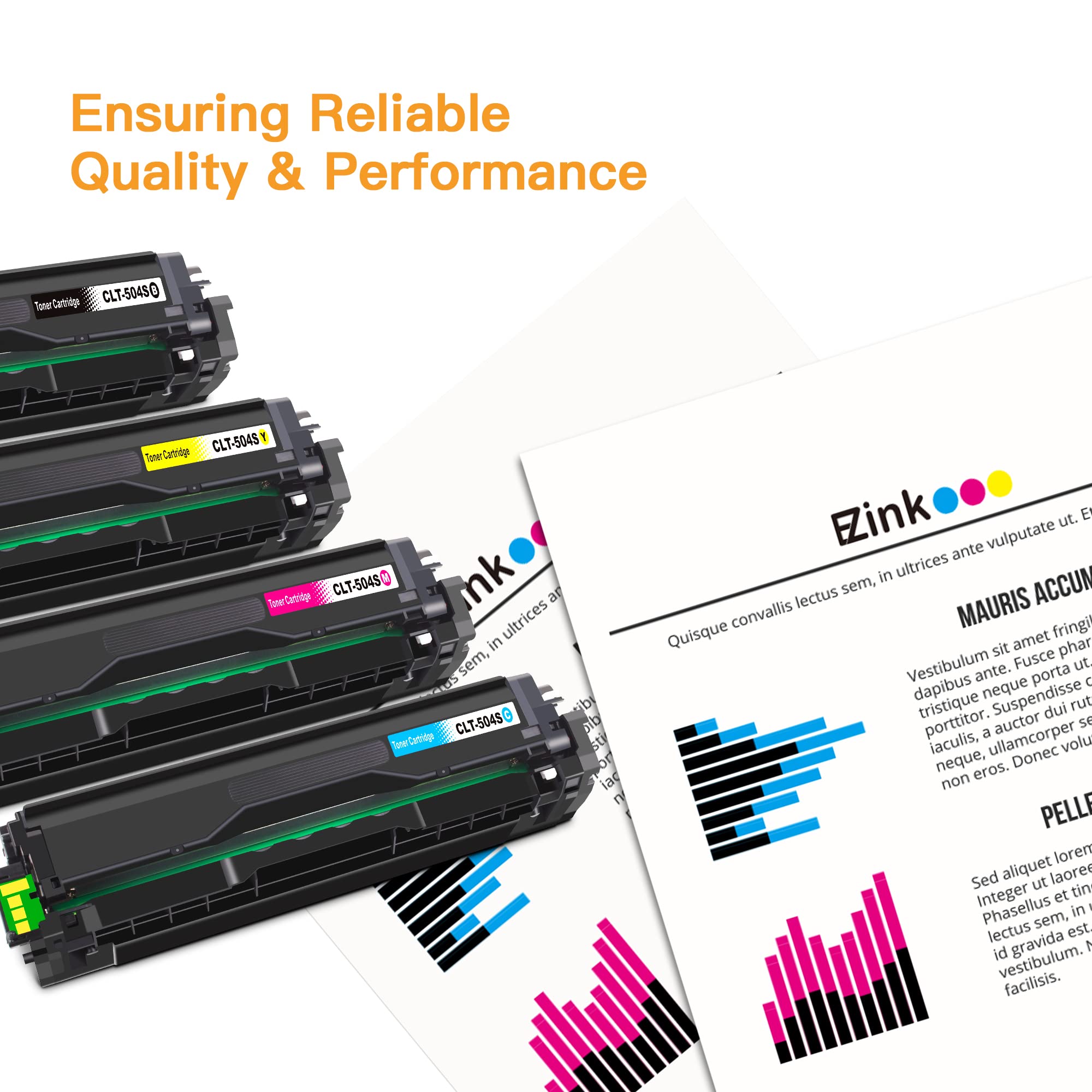 E-Z Ink Compatible Toner Cartridge Replacement for Samsung 504 504S CLT-K504S CLT-504S CLT-M504S CLT-C504S CLT-Y504S to use with SL-C1860FW SL-C1810W CLP-415NW CLX-4195FW Printer Tray (4 Pack) - Image 7
