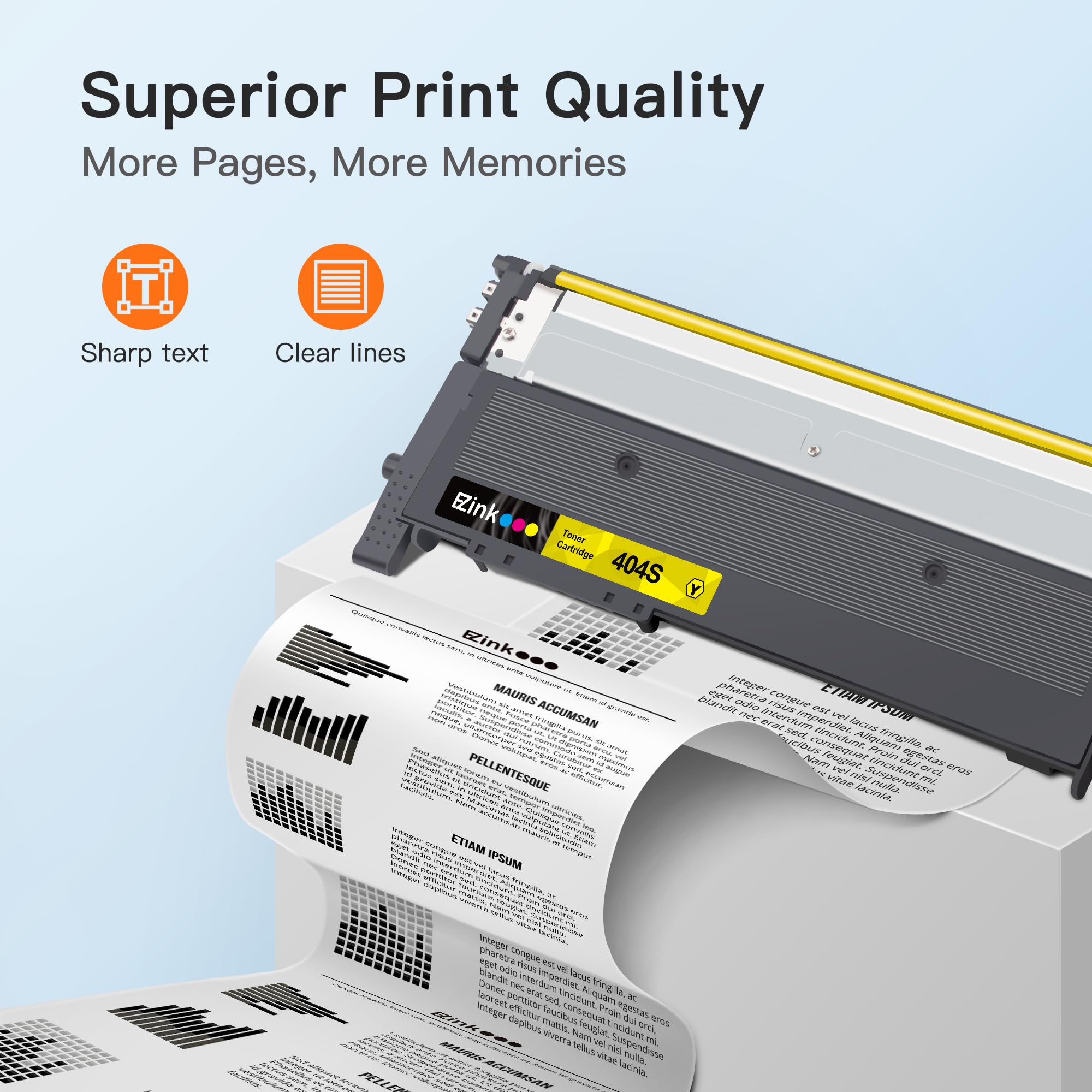 E-Z Ink Compatible Toner Cartridge Replacement for Samsung CLT-K404S CLT-C404S CLT-M404S CLT-Y404S CLT 404S to use with C480FW C430W SL-C430W SL-C480FW SL-C480FN Printer Tray (4 Pack) - Image 3