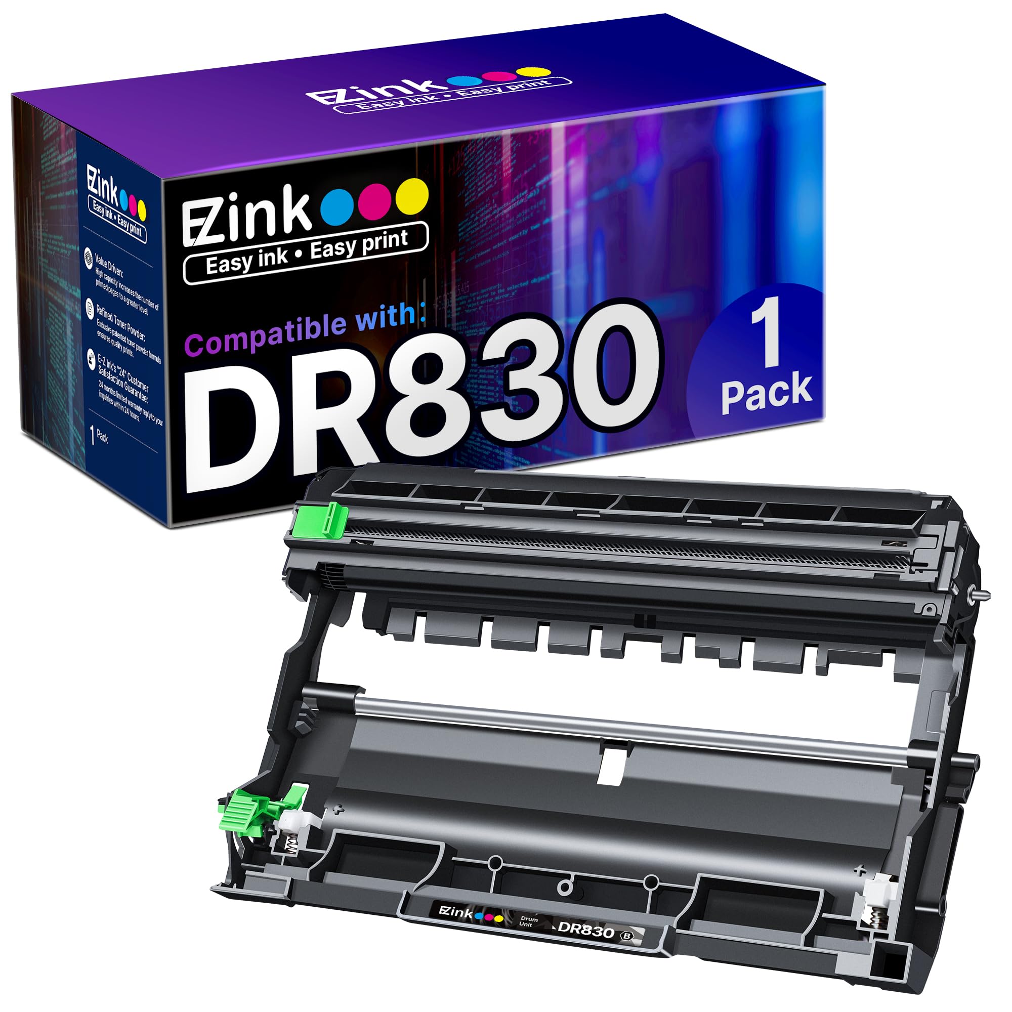 E-Z Ink DR830 Drum Unit Compatible Replacement for Brother DR830 Drum DR-830 TN830 TN-830 Drum Unit to use with HL-L2460DW DCP-L2640DW HL-L2480DW HL-L2400D HL-L2405W MFC-L2820DW Printer (Not Toner)