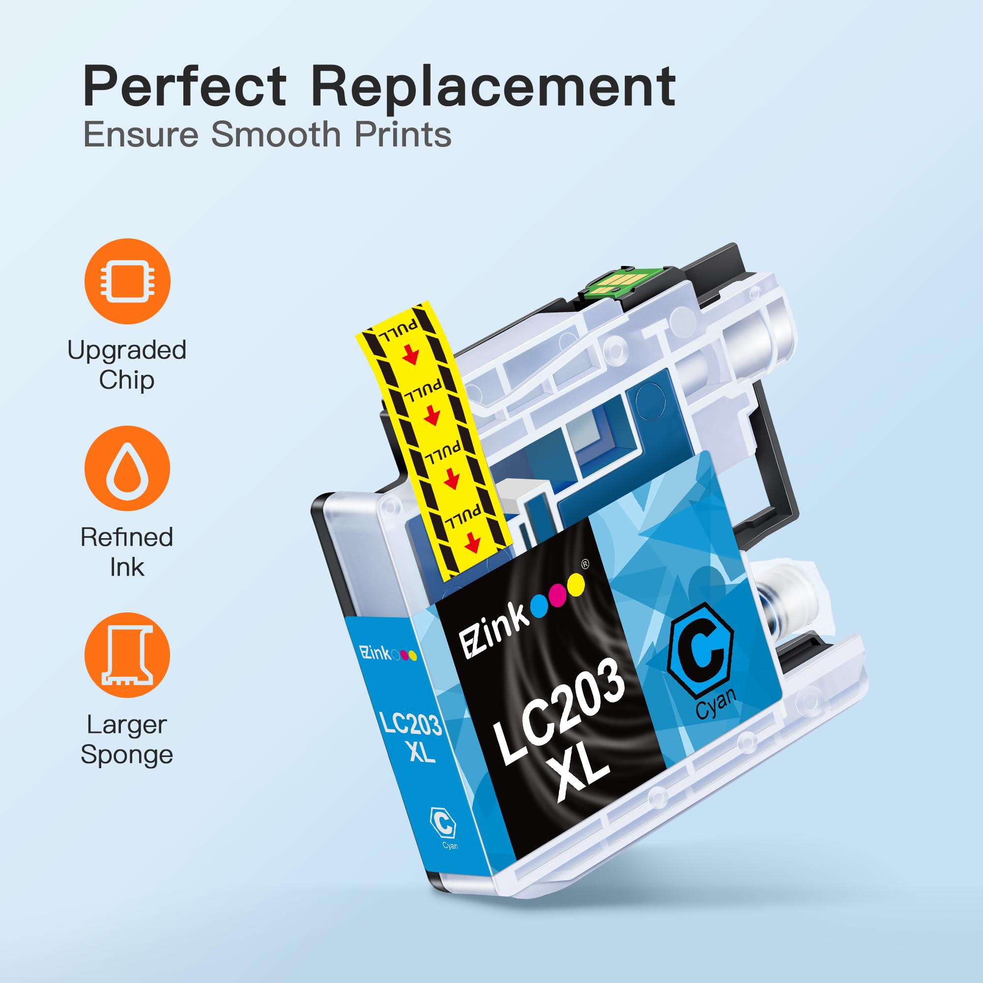 E-Z Ink LC203XL Compatible Ink Cartridges Replacement for Brother LC203 XL LC201 to use with MFC-J480DW MFC-J880DW MFC-J4420DW MFC-J680DW MFC-J885DW (Black, Cyan, Magenta, Yellow, 10 Pack) - Image 4