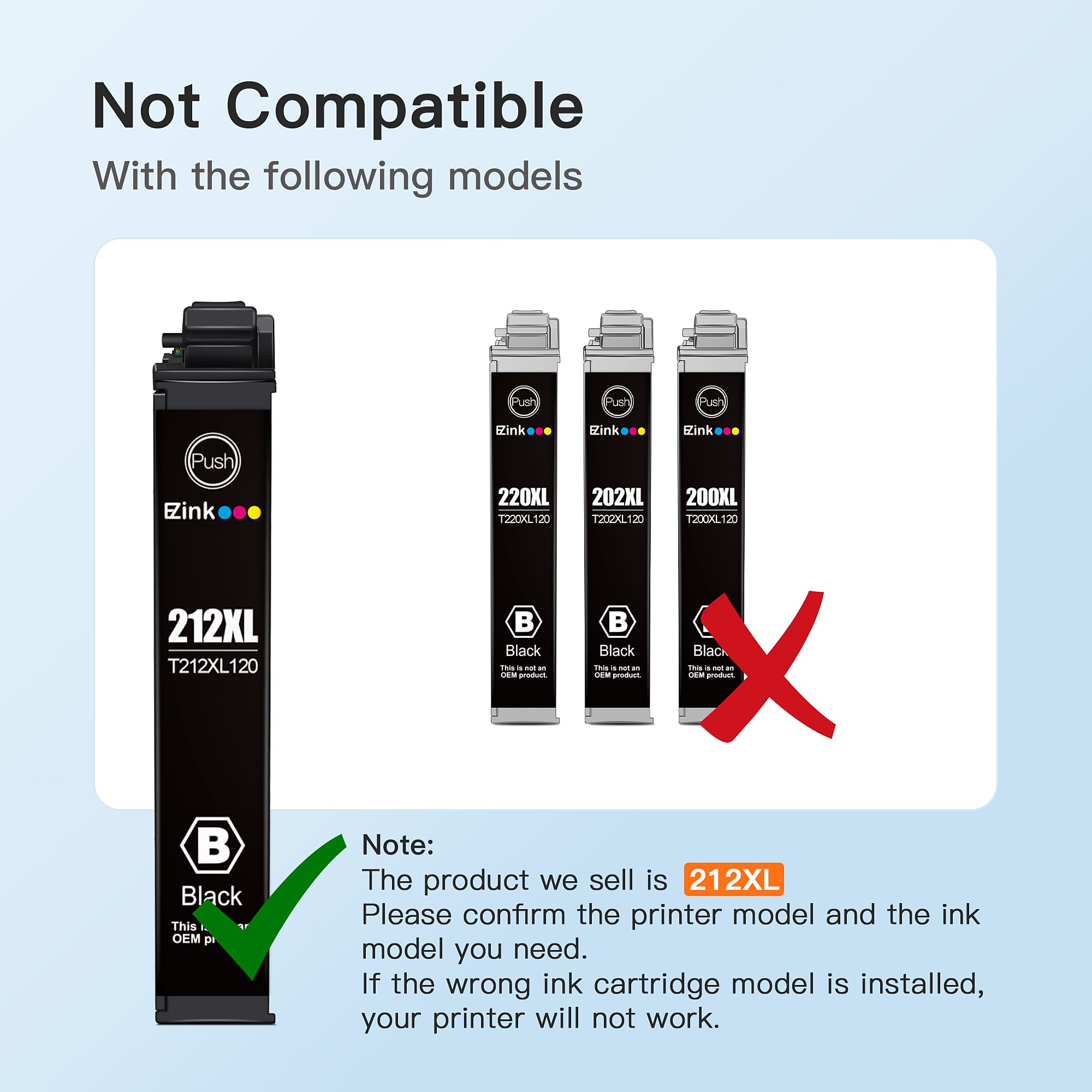 E-Z Ink Remanufactured Ink Cartridges Replacement for Epson 212 212XL T212 XL to use with XP-4100 XP-4105 WF-2830 WF-2850 Printer New Upgraded Chips (2 Black, 1 Cyan, 1 Magenta, 1 Yellow, 5 Pack) - Image 3