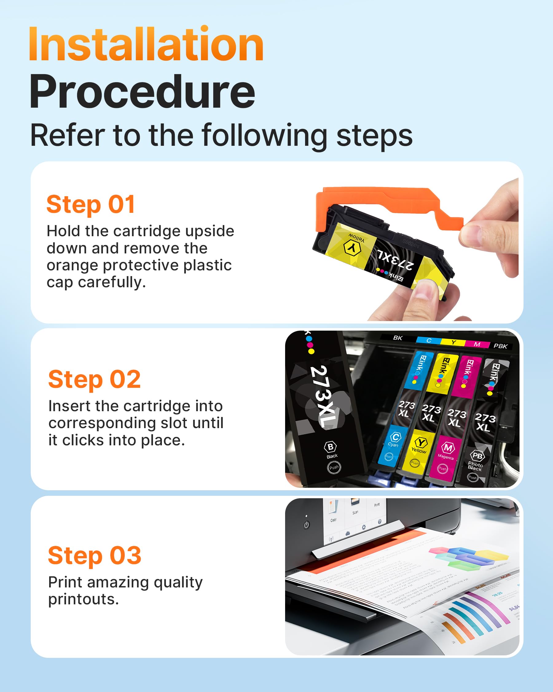 E-Z Ink (Remanufactured 273 Ink Cartridge Replacement for Epson 273xl T273XL to use with XP-520 XP-600 XP-610 XP-620 XP-800 XP-810 XP-820 (2 Black) - Image 4