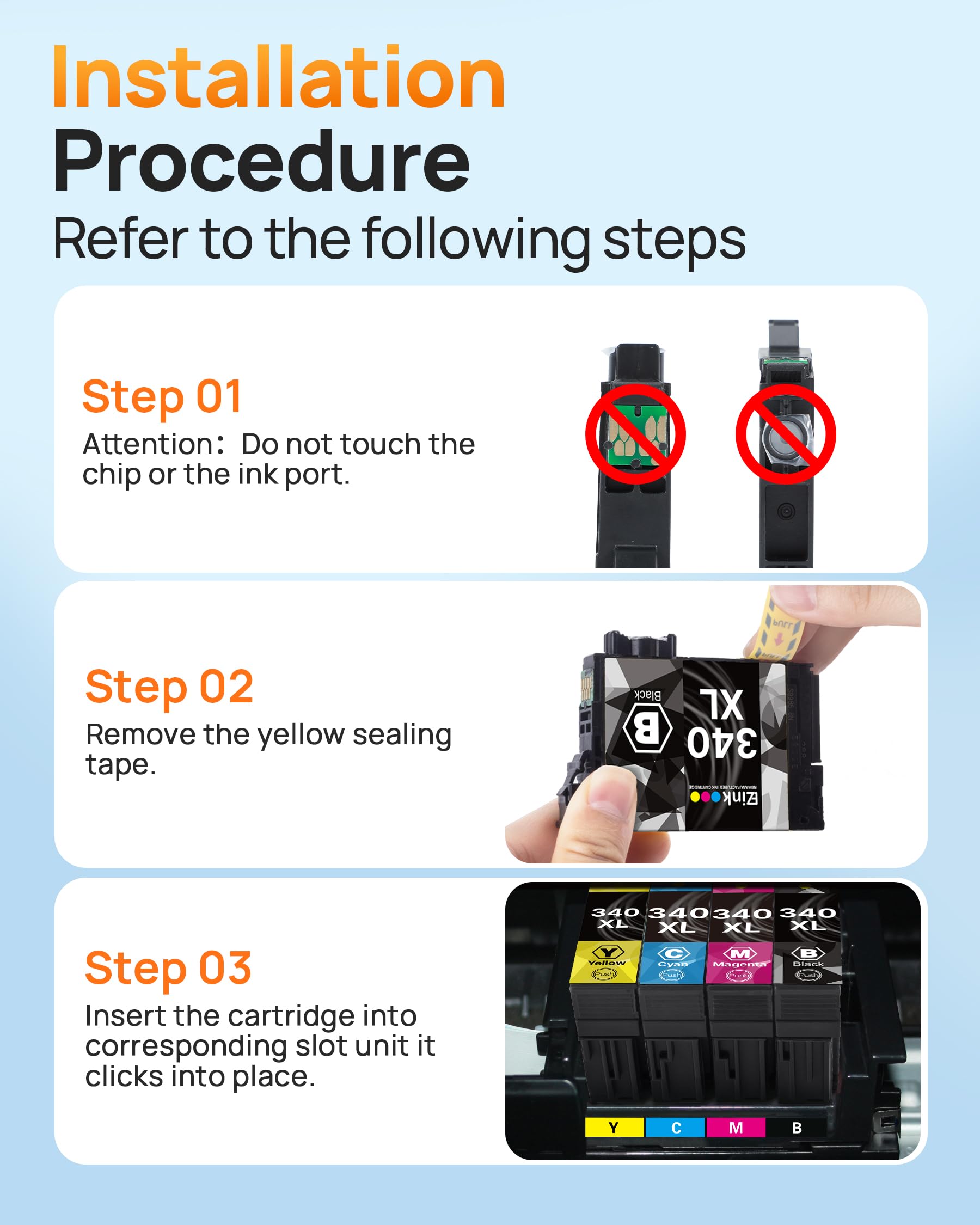 E-Z Ink Remanufactured 340XL Combo Pack Ink Cartridge Replacement for Epson 340 T340XL 340XL to use with XP-8800 Printer (1 Black,1 Cyan,1 Magenta,1 Yellow,1 Light Cyan,1 Light Magenta, 6 Pack) - Image 7