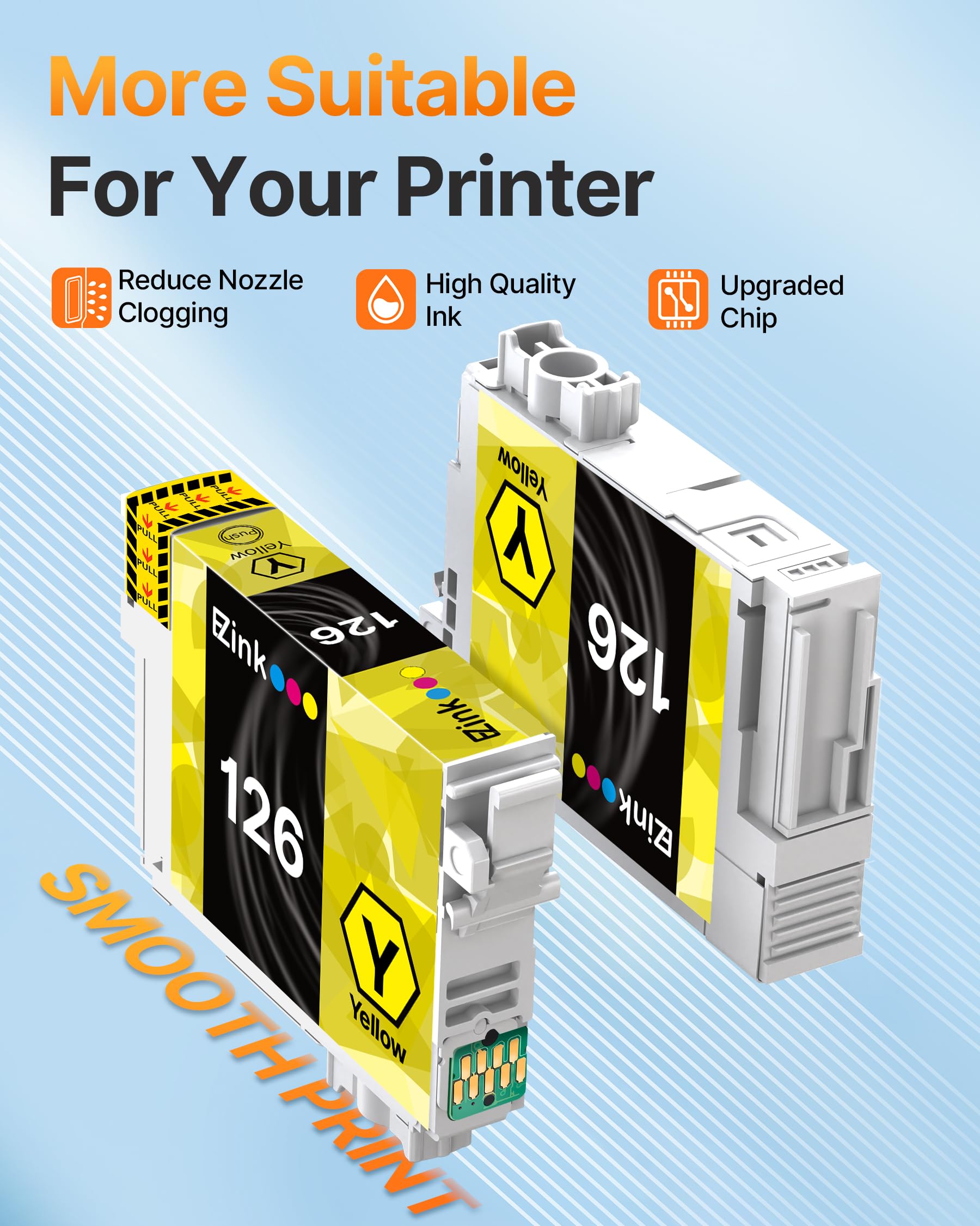 E-Z Ink (Remanufactured Ink Cartridge Replacement for Epson 126 T126 to use with Workforce 435 520 545 635 645 WF-3520 WF-3530 WF-3540 WF-7010 WF-7510 (6 Black,2 Cyan,2 Magenta,2 Yellow) 12 Pack - Image 4