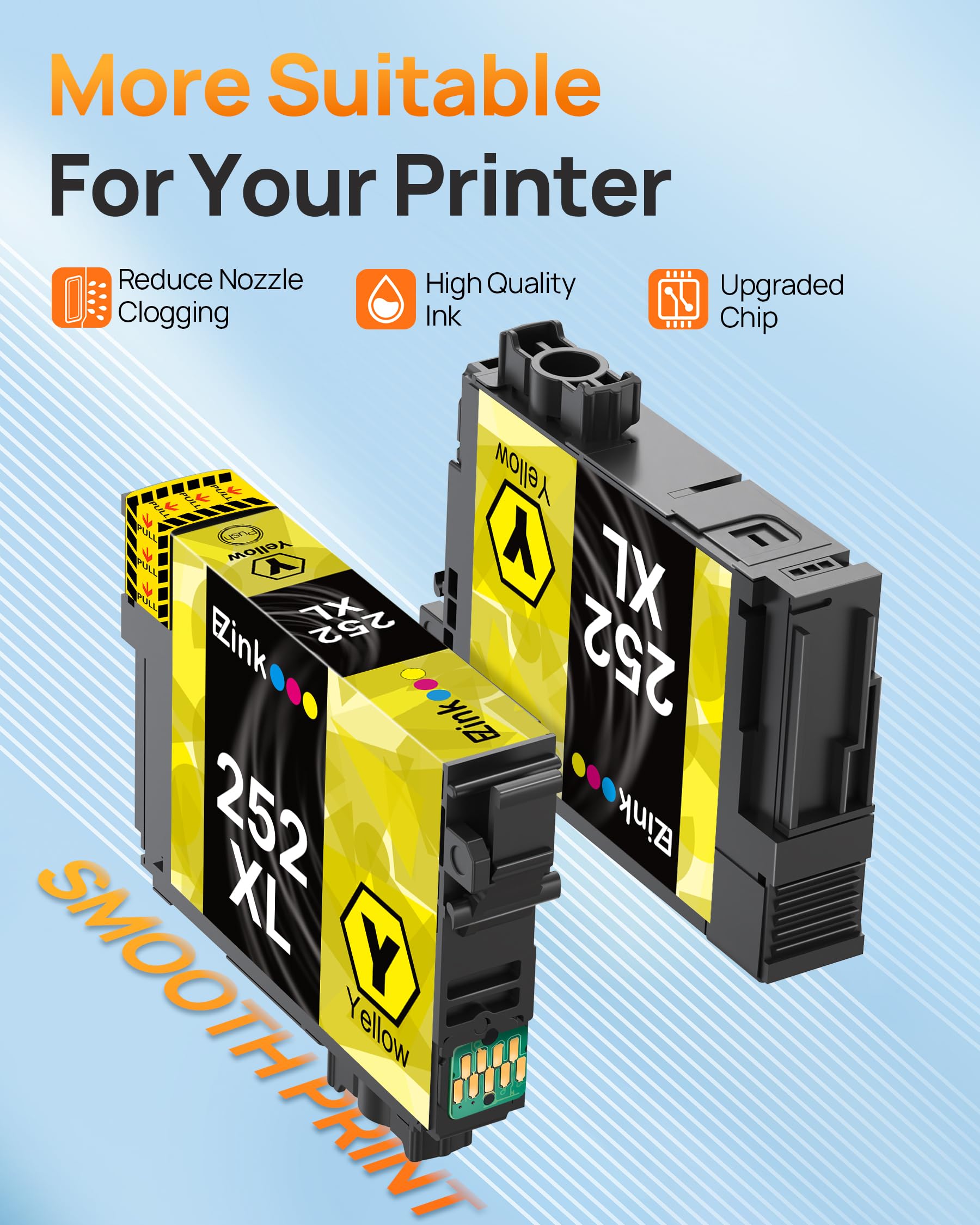 E-Z Ink (Remanufactured Ink Cartridge Replacement for Epson 252XL 252 XL T252XL120 to use with Workforce WF-7110 WF-7720 WF-7710 WF-3620 WF-3640 (1 Large Black, 1 Cyan, 1 Magenta, 1 Yellow) 4 Pack - Image 4