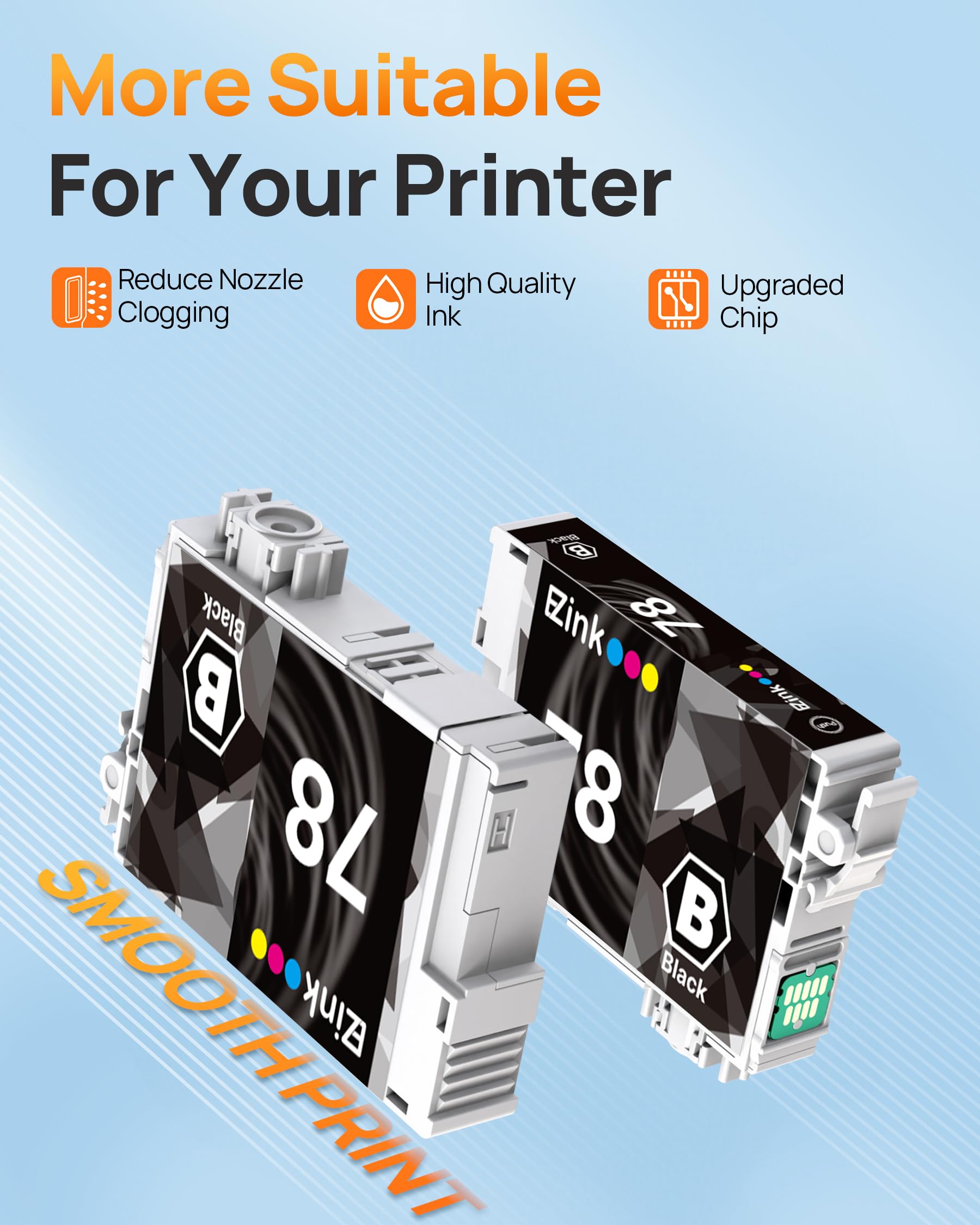 E-Z Ink Remanufactured Ink Cartridge Replacement for Epson 78 T078 Combo Pack to use with Artisan 50 Stylus Photo R260 R280 R380 RX580 RX595 RX680 Printer (7 Pack) - Image 4