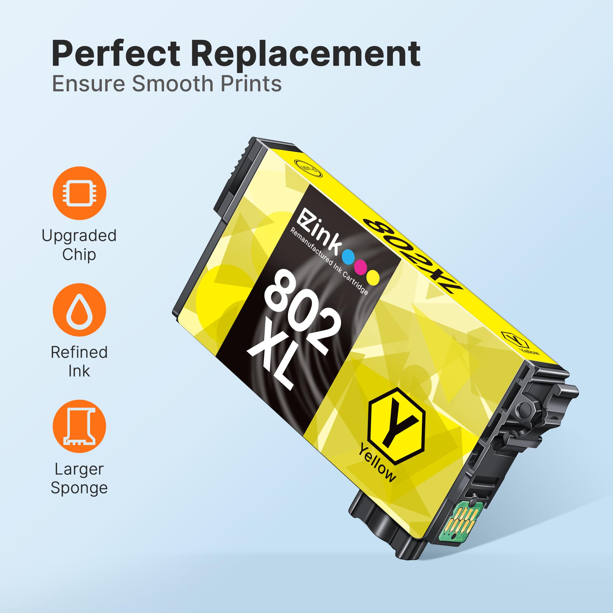 E-Z Ink (Remanufactured Ink Cartridge Replacement for Epson 802XL 802 T802XL T802 to use with Workforce Pro WF-4740 WF-4730 WF-4720 WF-4734 EC-4020 EC-4030 (2 Black, 1 Cyan, 1 Magenta, 1 Yellow) - Image 2
