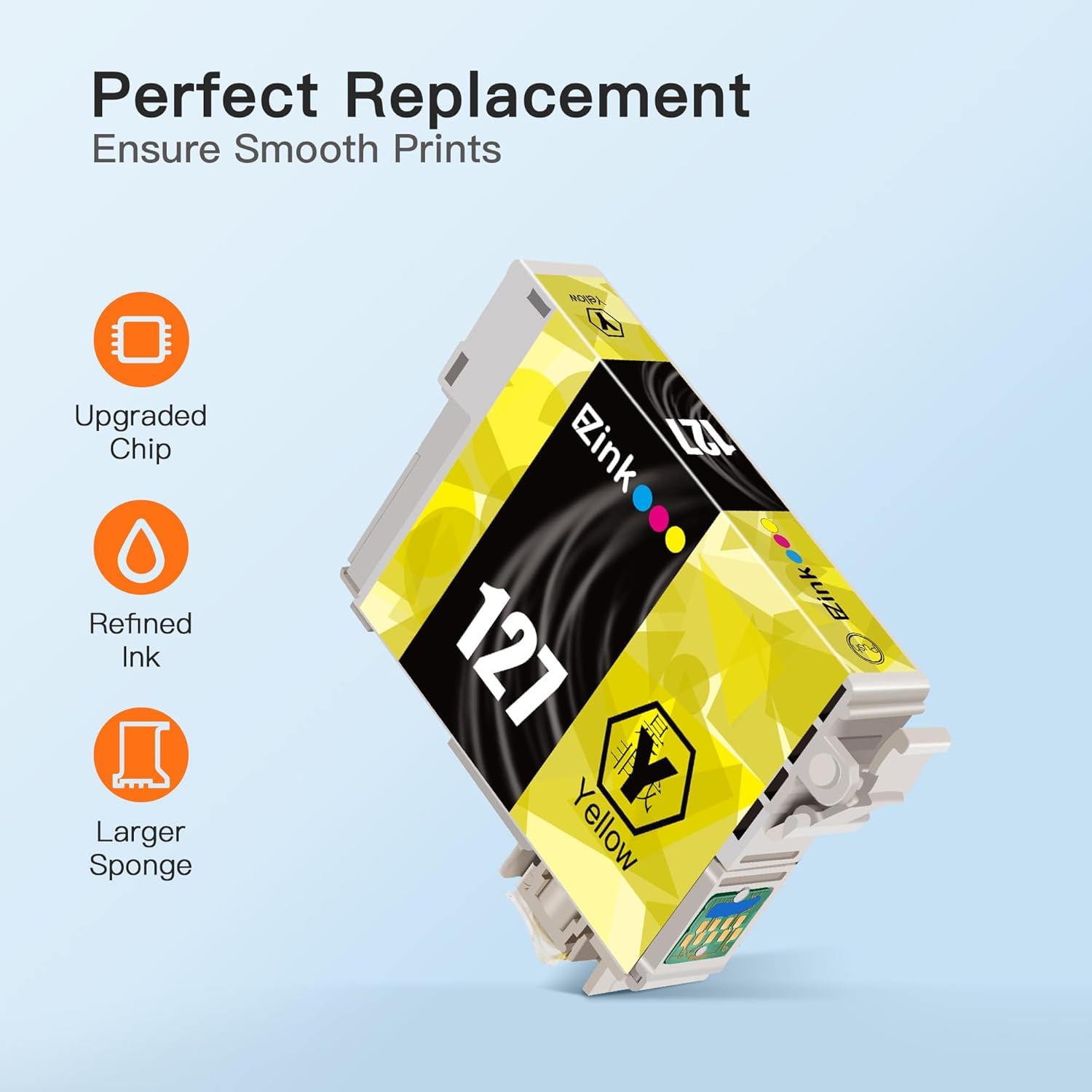 E-Z Ink Remanufactured Ink Cartridges Replacement for Epson 127 T127 to use with NX530 625 WF-3520 WF-3530 WF-3540 WF-7010 WF-7510 7520 545 645 (4 Large Black, 2 Cyan, 2 Magenta, 2 Yellow) 10 Pack - Image 5