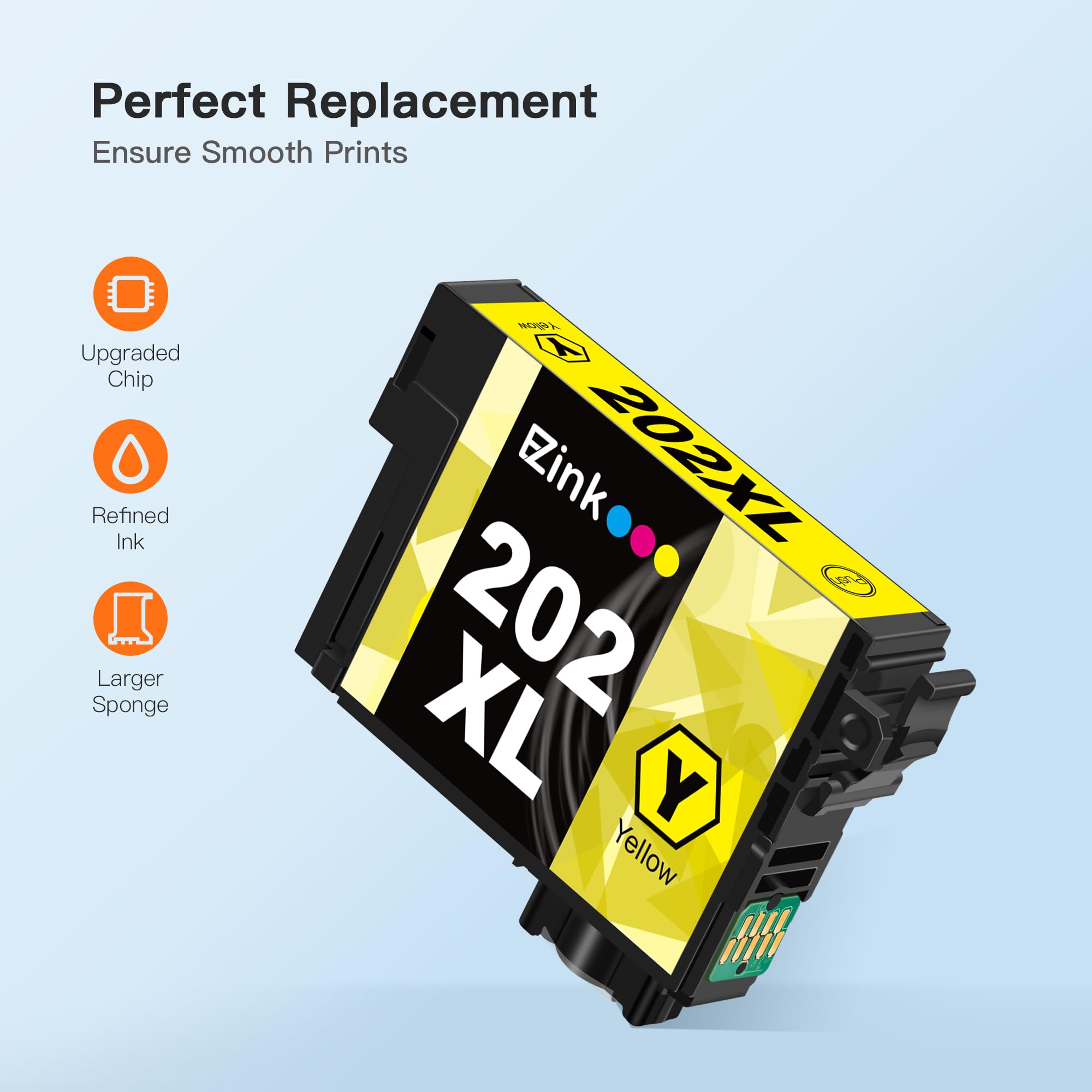E-Z Ink Remanufactured Ink Cartridge Replacement for Epson 202 XL 202XL T202XL to use with Workforce WF-2860 Expression Home XP-5100 Printer New Upgraded Chips(1 Cyan, 1 Magenta, 1 Yellow,3 Pack) - Image 4
