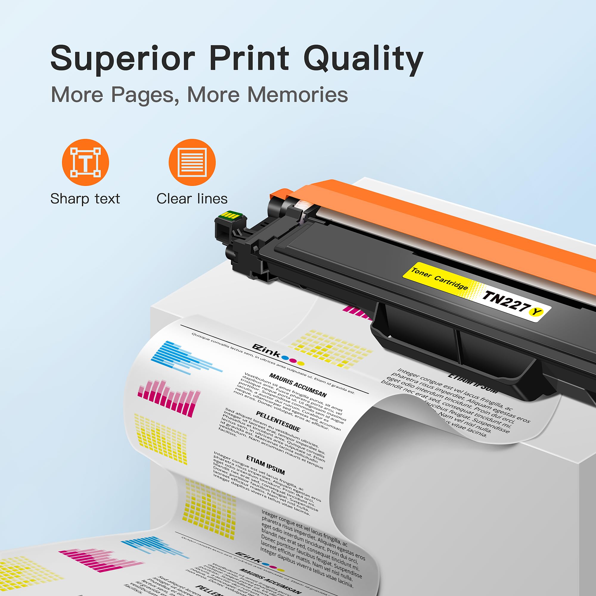 E-Z Ink TN227 Compatible Toner Cartridge Replacement for Brother TN227 TN223 TN227C TN227M TN227Y to use with MFC-L3750CDW HL-L3210CW HL-L3290CD HL-L3230CDW MFC-L3710CW HL-L3270CDW (3 Pack) - Image 3