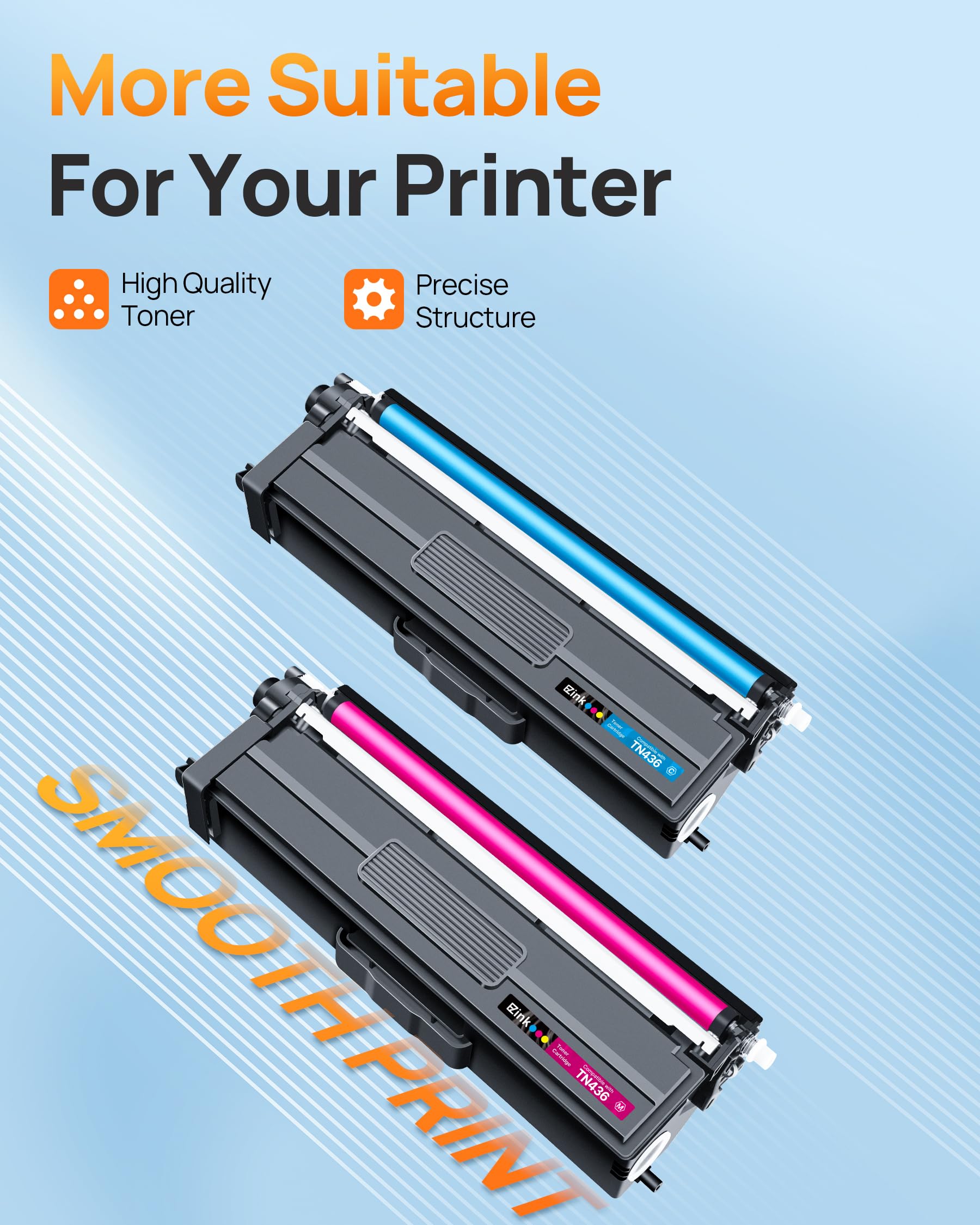 E-Z Ink TN436 Toner Cartridge Compatible for Brother TN436 TN-436 Toner Replacement for TN436 TN433 TN431 to Use with Brother HL-L8260CDW, L8360CDW, MFC-L8690CDW, L8900CDW, DCP-L8410CDW Printers - Image 5
