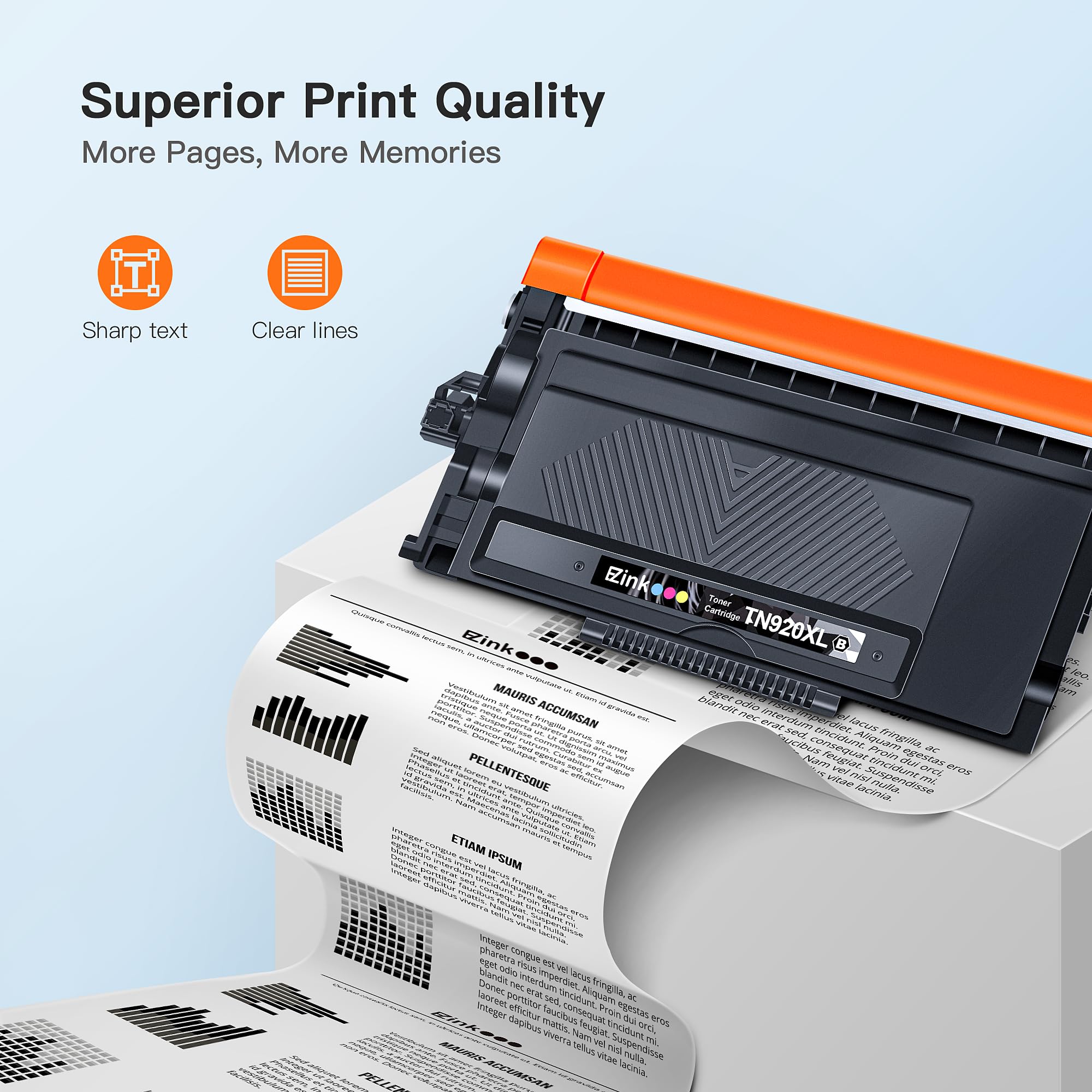E-Z Ink TN920XL TN920 Toner Cartridge for HL-L6210DW HL-5915DW Compatible Replacement for Brother TN 920XL TN920XXL TN920UXXL TN-920 XL High Yield Use with HL-L6210DWT HL-L5210DW (2 Black, with Chip) - Image 3