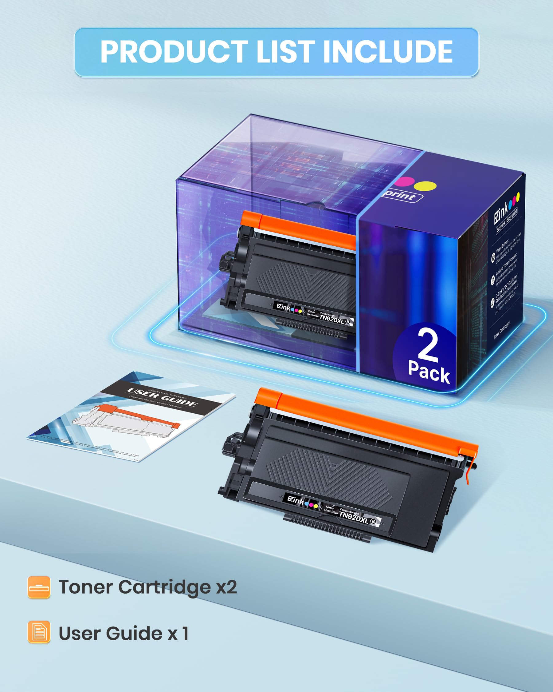 E-Z Ink TN920XL TN920 Toner Cartridge for HL-L6210DW HL-5915DW Compatible Replacement for Brother TN 920XL TN920XXL TN920UXXL TN-920 XL High Yield Use with HL-L6210DWT HL-L5210DW (4 Black, with Chip) - Image 4