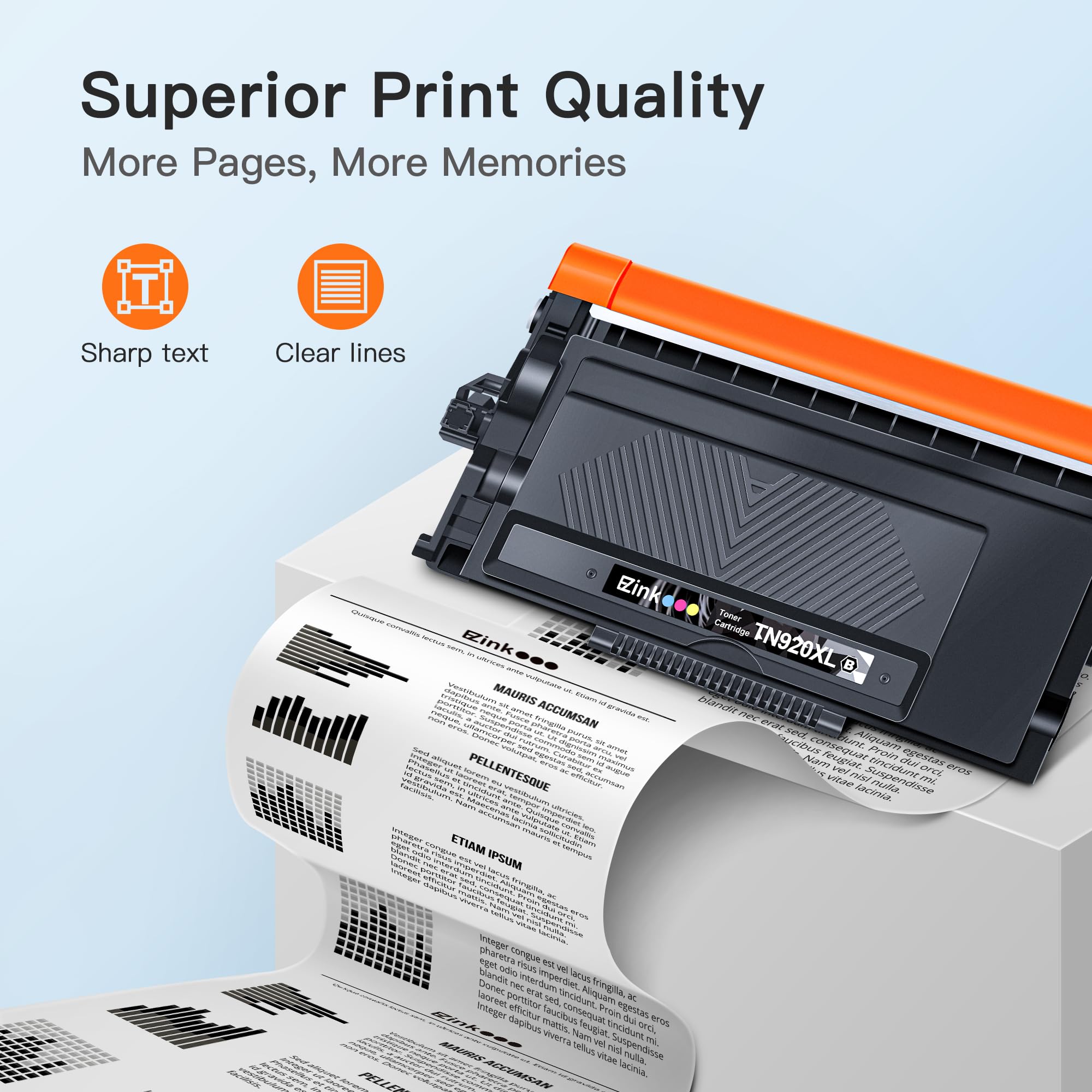 E-Z Ink TN920XL TN920 Toner Cartridge HL-L6210DW: Compatible for Brother TN-920XL TN-920 High Yield to Use with HL-L6210DW HL-L5210DW HL-L6210DWT HL-L5210DN HL-L5210DWT (1 Black, with Chip) - Image 3