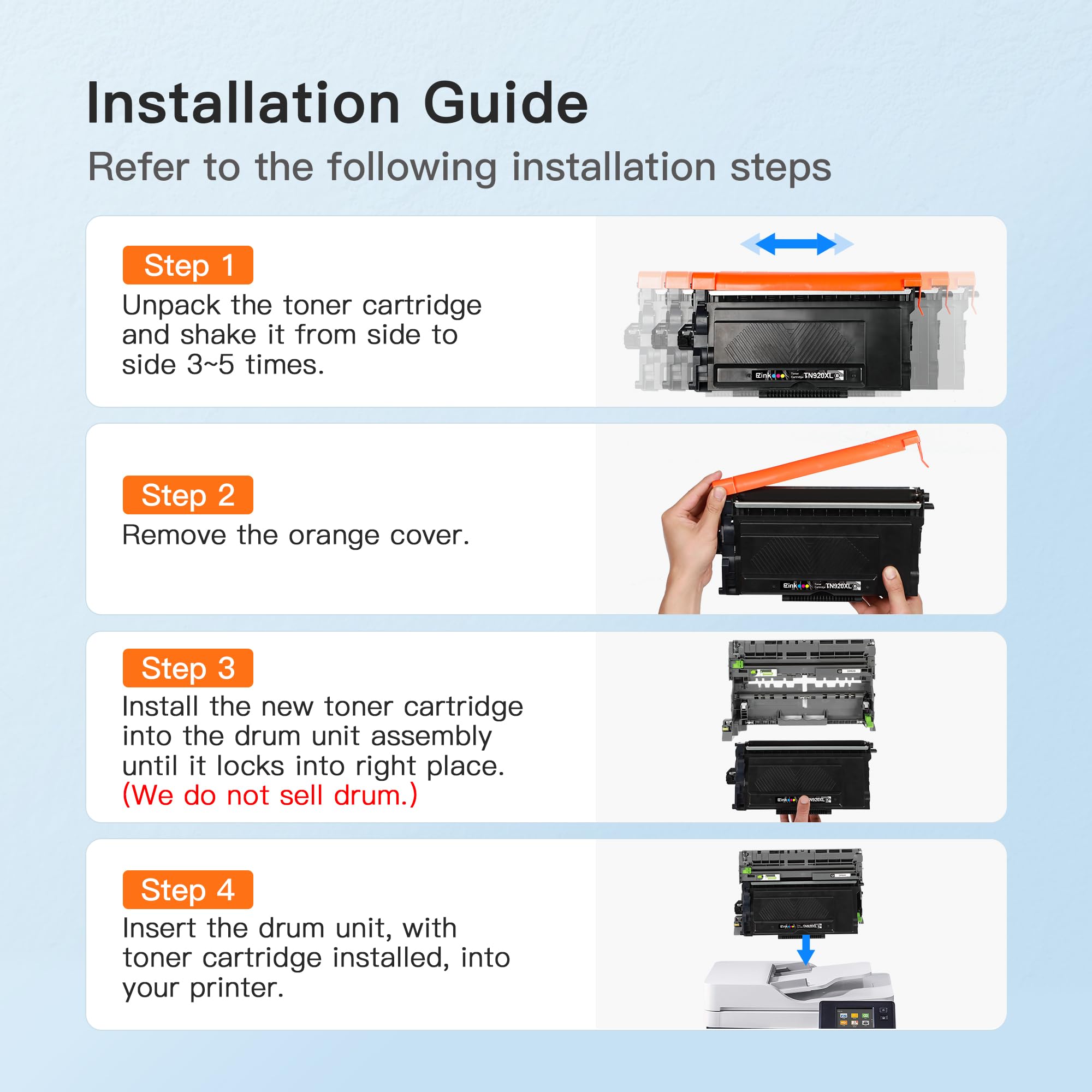 E-Z Ink TN920XL TN920 Toner Cartridge HL-L6210DW: Compatible for Brother TN-920XL TN-920 High Yield to Use with HL-L6210DW HL-L5210DW HL-L6210DWT HL-L5210DN HL-L5210DWT (1 Black, with Chip) - Image 6